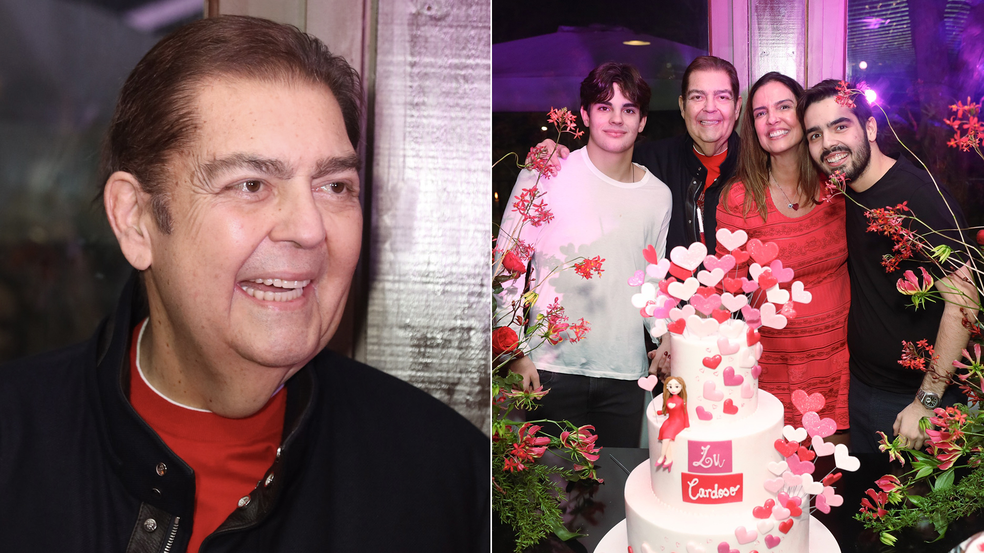 Faustão surge no aniversário da esposa após passar por dois transplantes