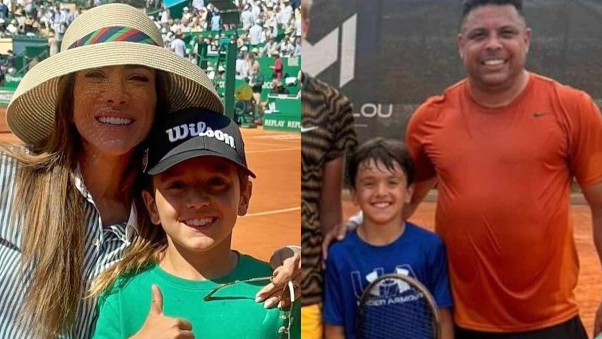 Filho de Patricia Abravanel joga tênis com Ronaldo fora do Brasil