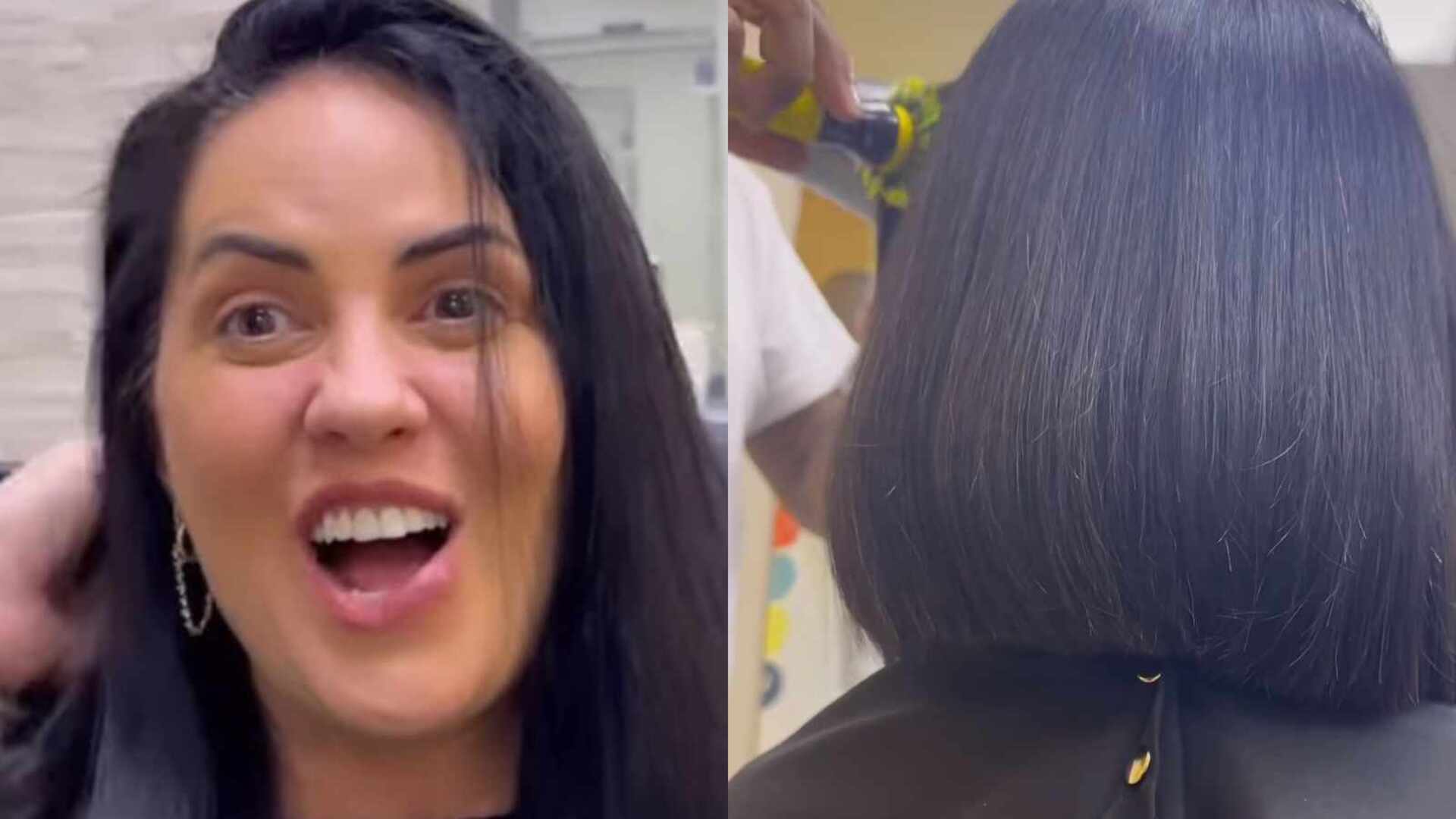 Graciele Lacerda choca ao dar adeus ao seu cabelão: ‘Susto’