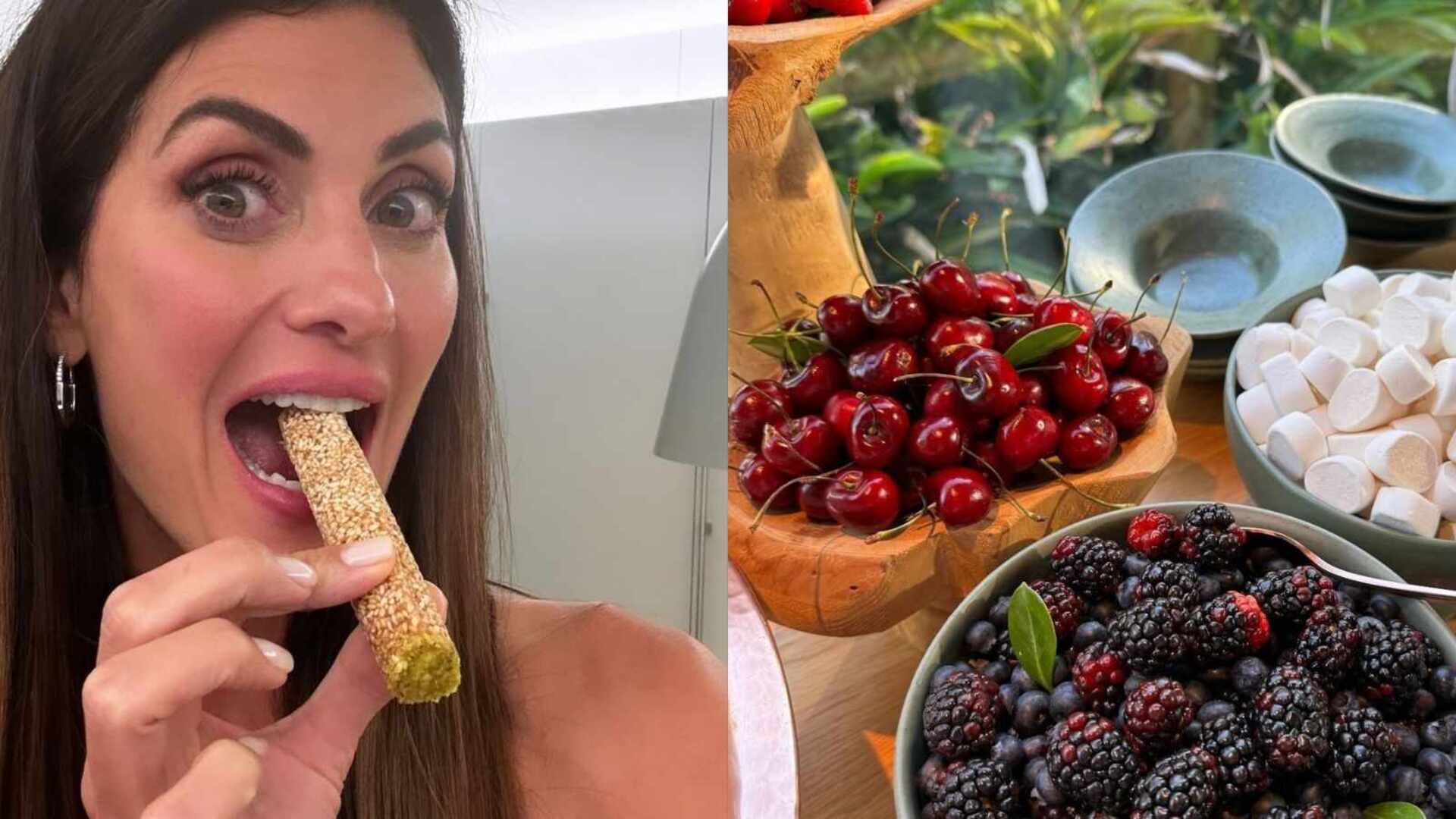 Isabella Fiorentino mostra banquete de seu aniversário em sua mansão