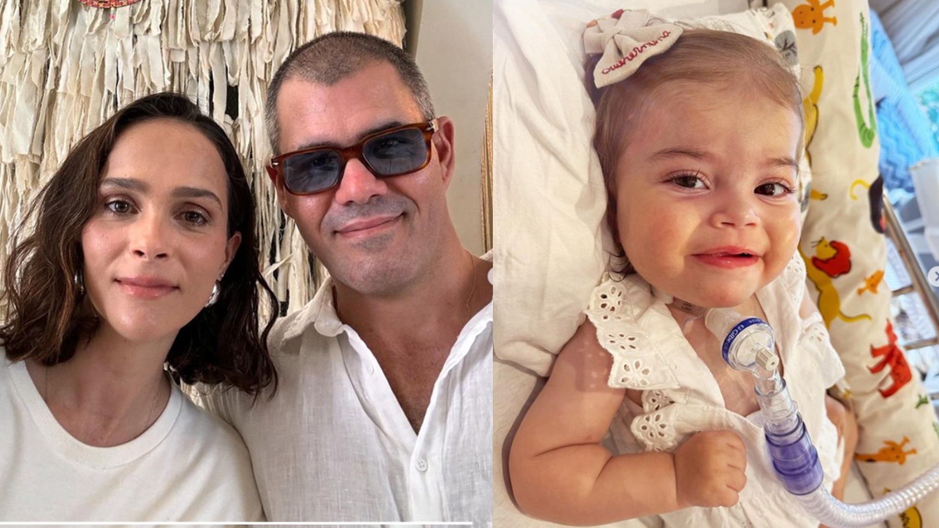 Esposa de Juliano Cazarré explica motivo de nova ida da filha ao hospital