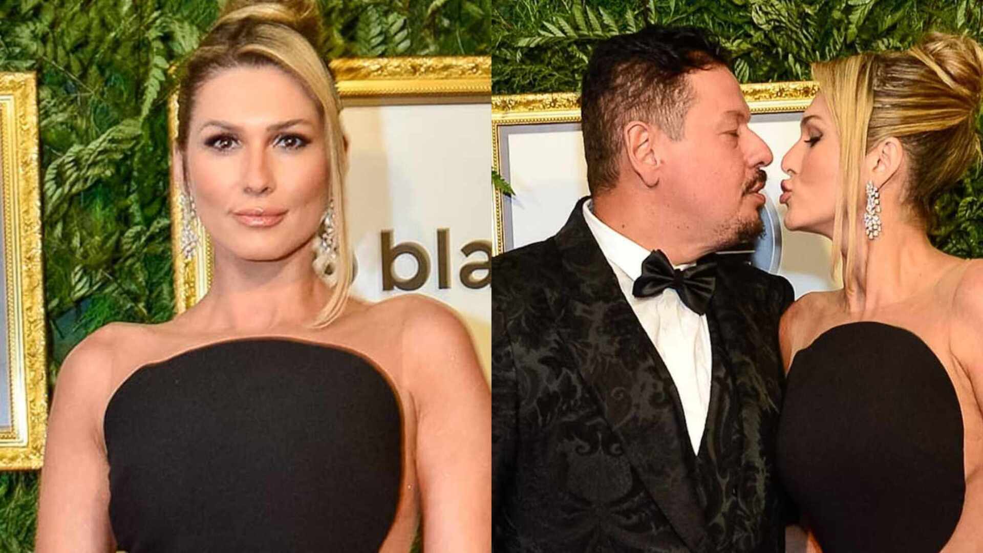 Lívia Andrade choca com look ousado ao lado do namorado no leilão de Neymar