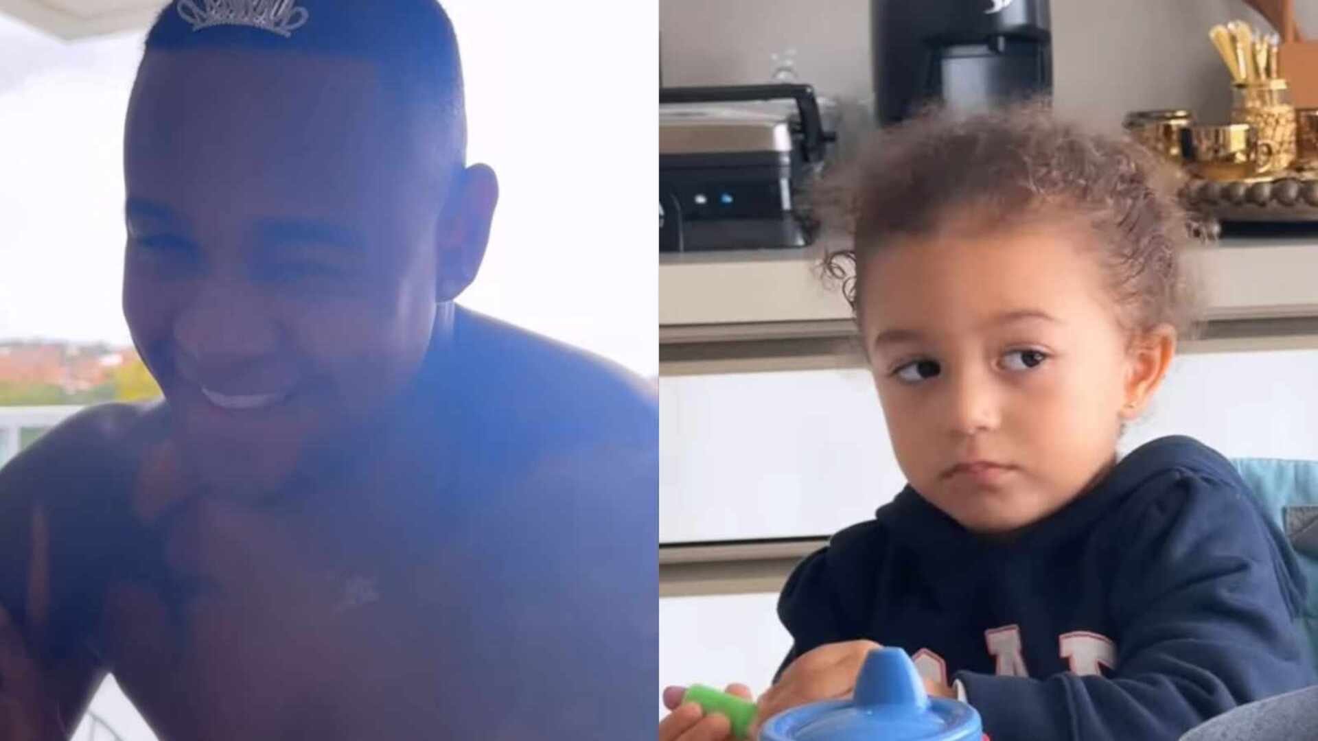 Lore Improta mostra a filha perdendo a paciência com Léo Santana