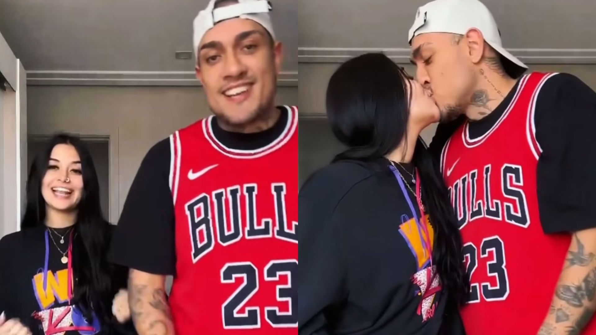 Após assumir romance, MC Binn troca carinho com novo affair