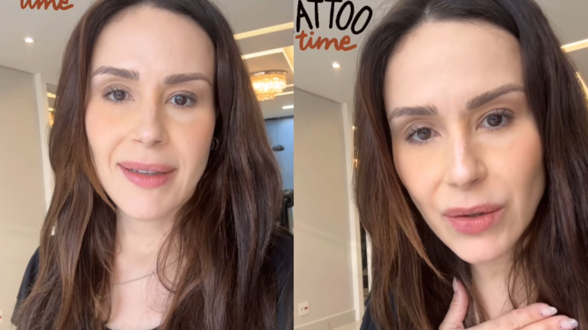 Nadja Haddad faz tatuagem em homenagem aos gêmeos após perder um dos bebês