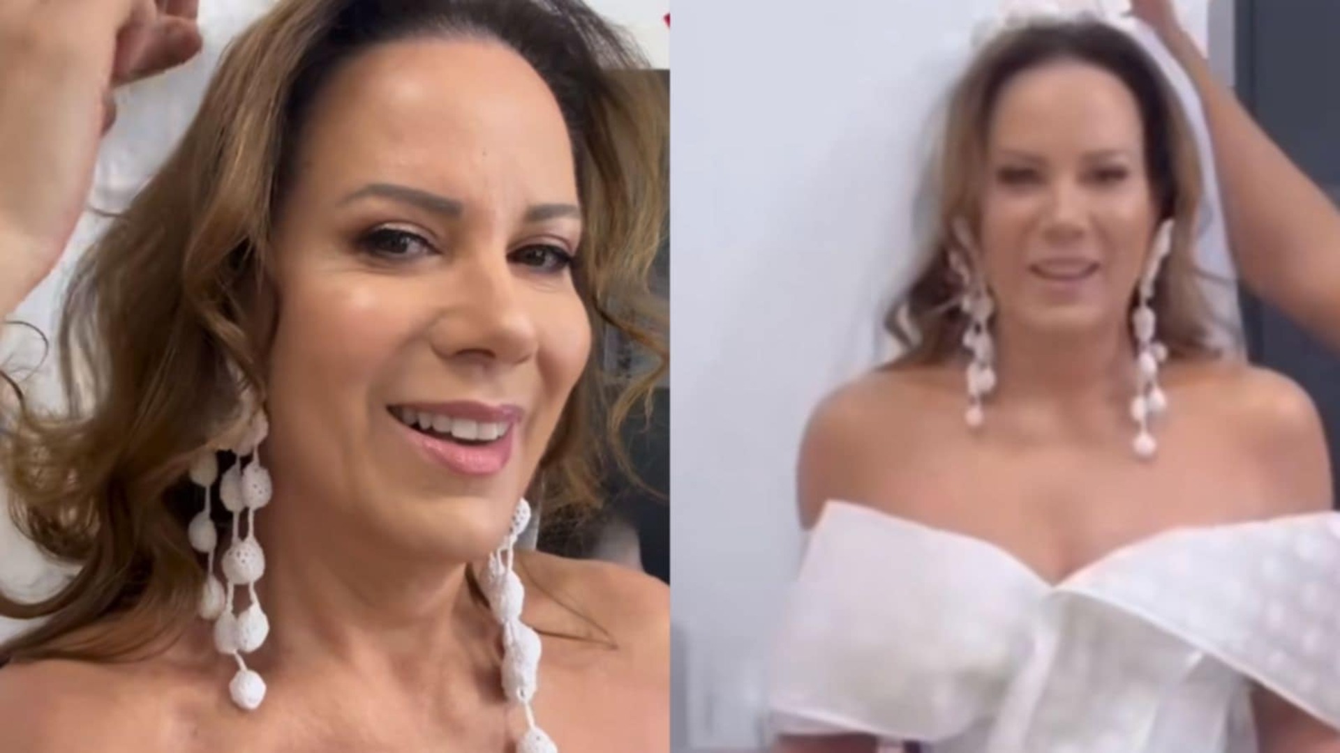 Regina Volpato causa ao surgir vestida de noiva: ‘Que linda’