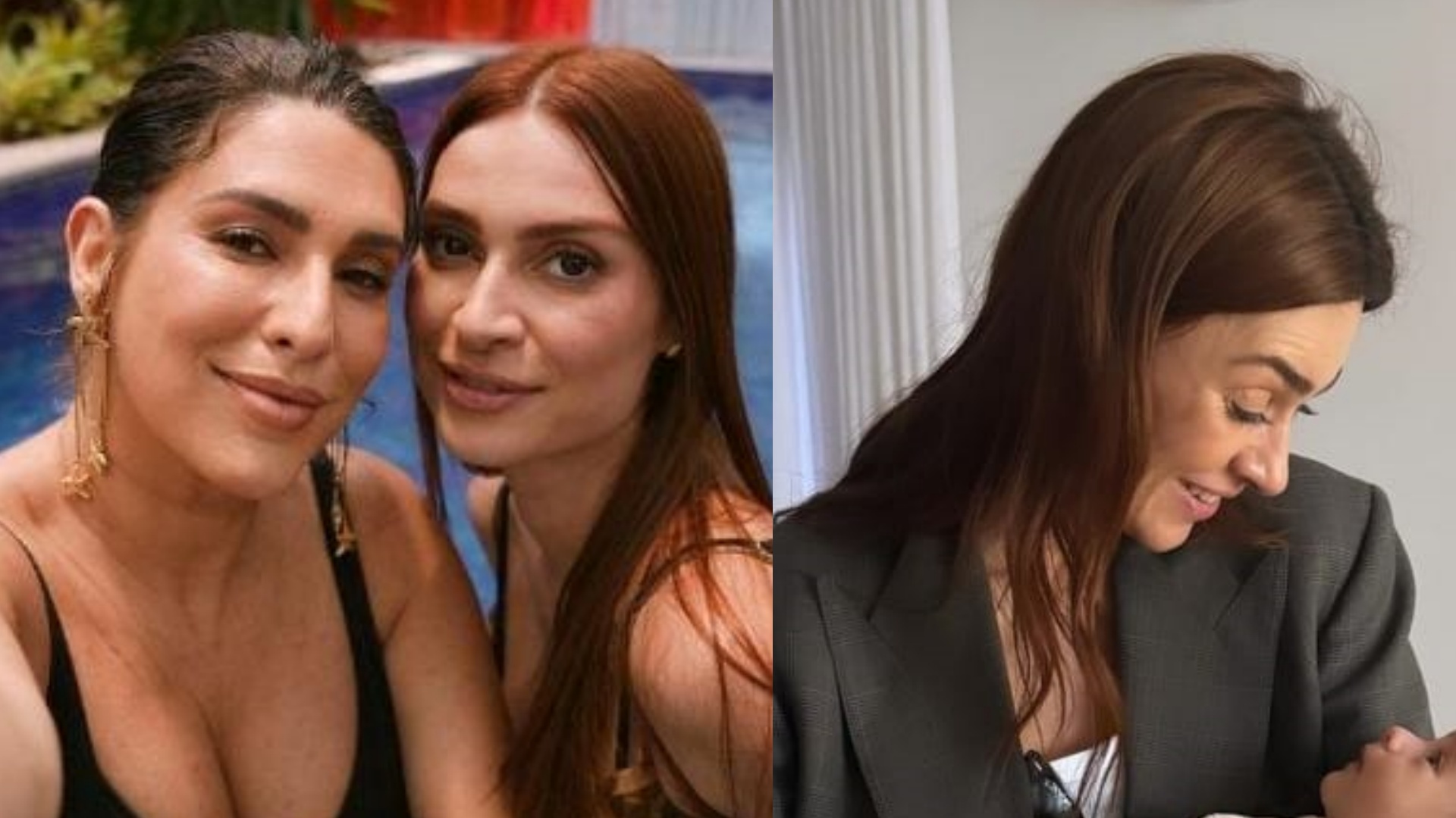 Thaila Ayala surge sorridente com a filha de Fernanda Paes Leme