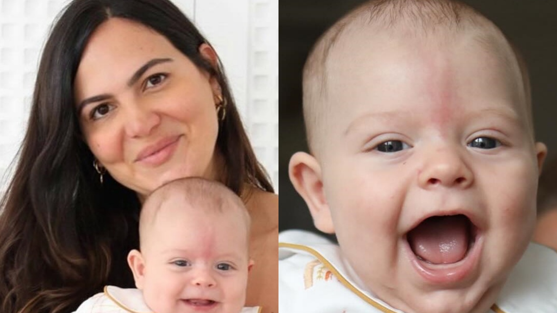 Filho de Carol Sampaio esbanja fofura em cliques inéditos: “3 meses de amor”