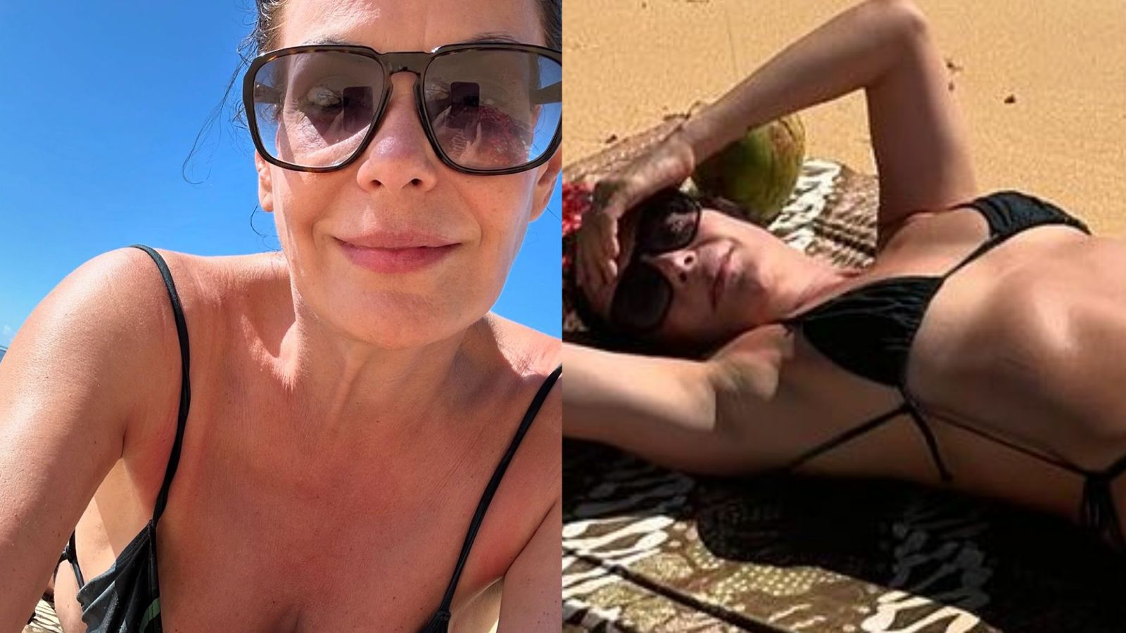 Carolina Ferraz impacta ao exibir sua beleza natural em cliques na praia