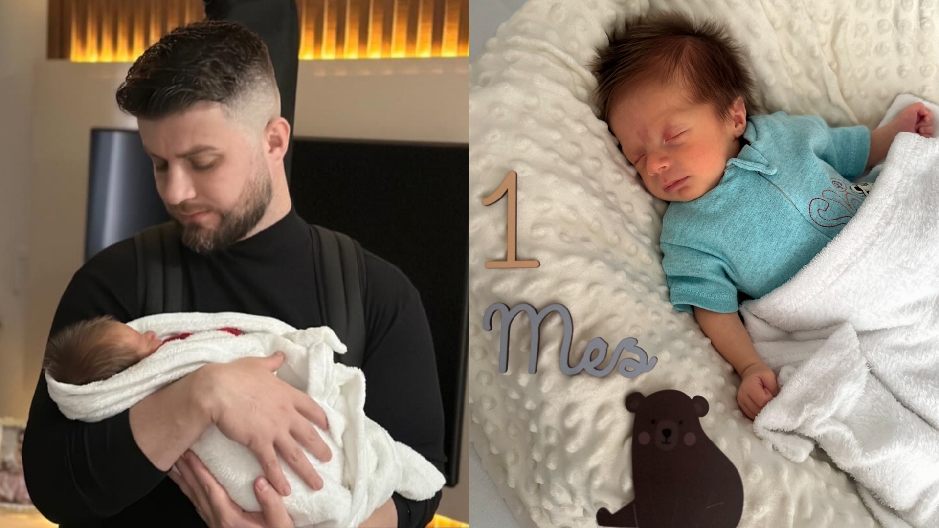 Conrado comove ao celebrar mesversário do filho: “Amor e gratidão”