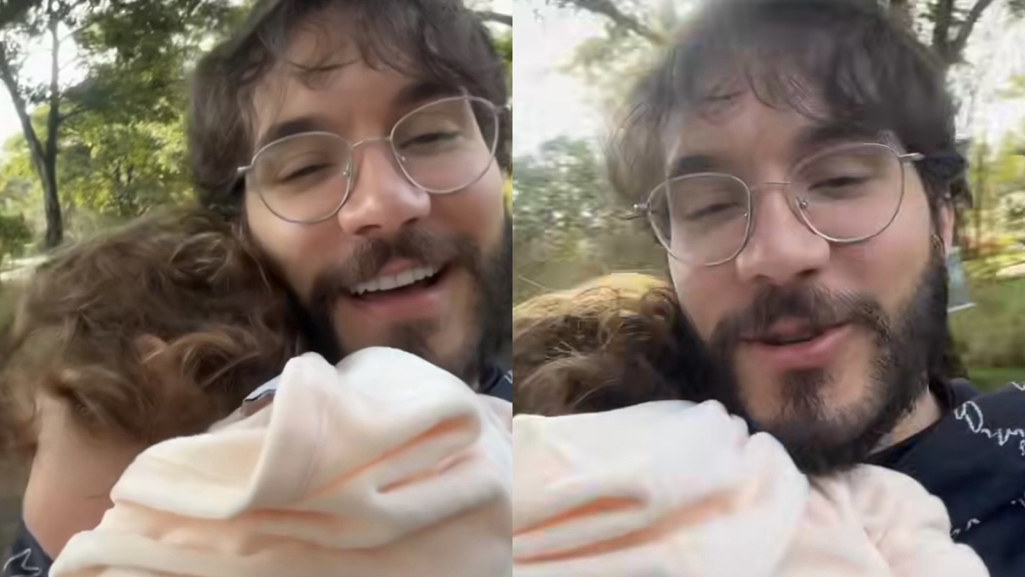 Eliezer se derrete ao compartilhar momento fofo com Lua o chamando de papai