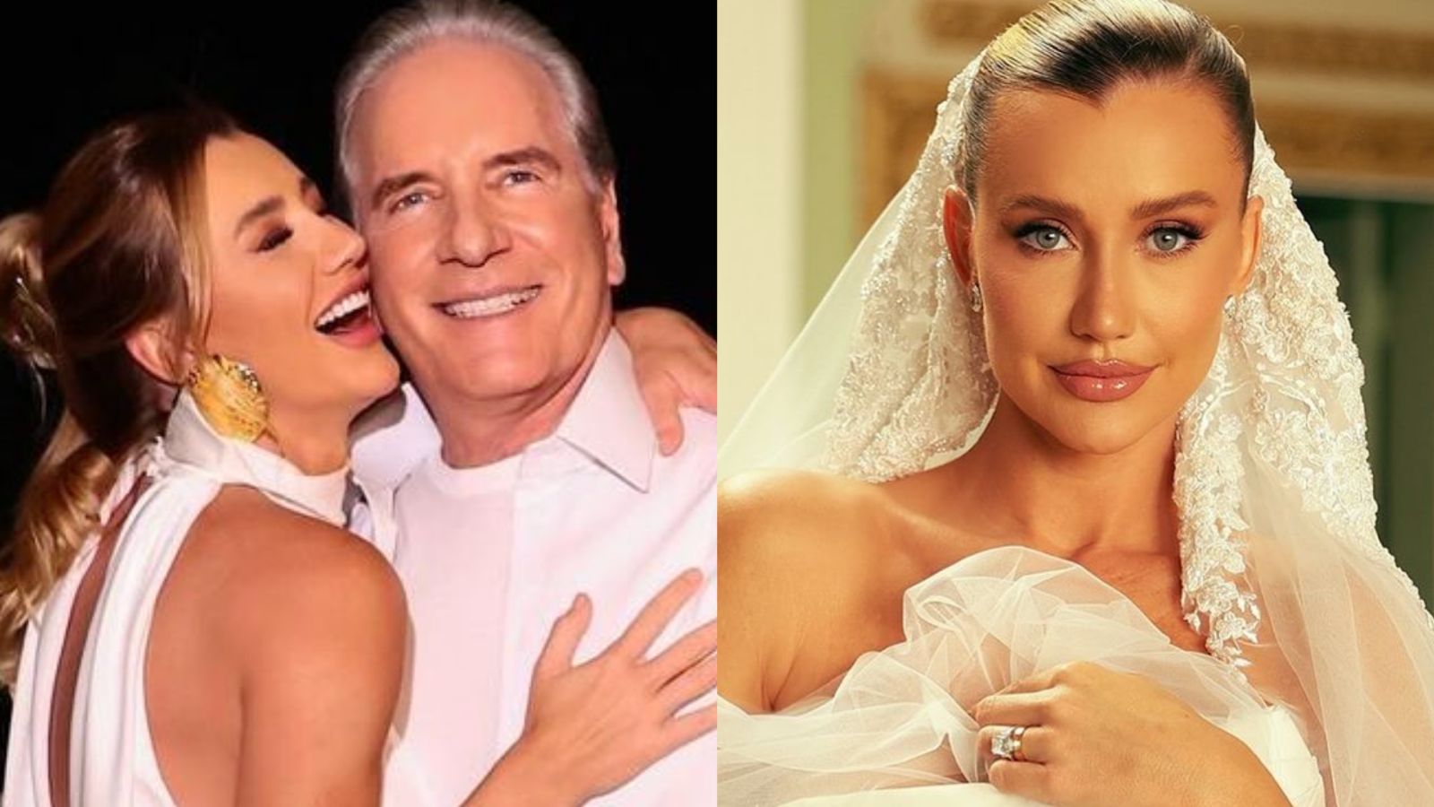 Esposa de Roberto Justus surpreende ao surgir vestida de noiva: “Casando de novo”