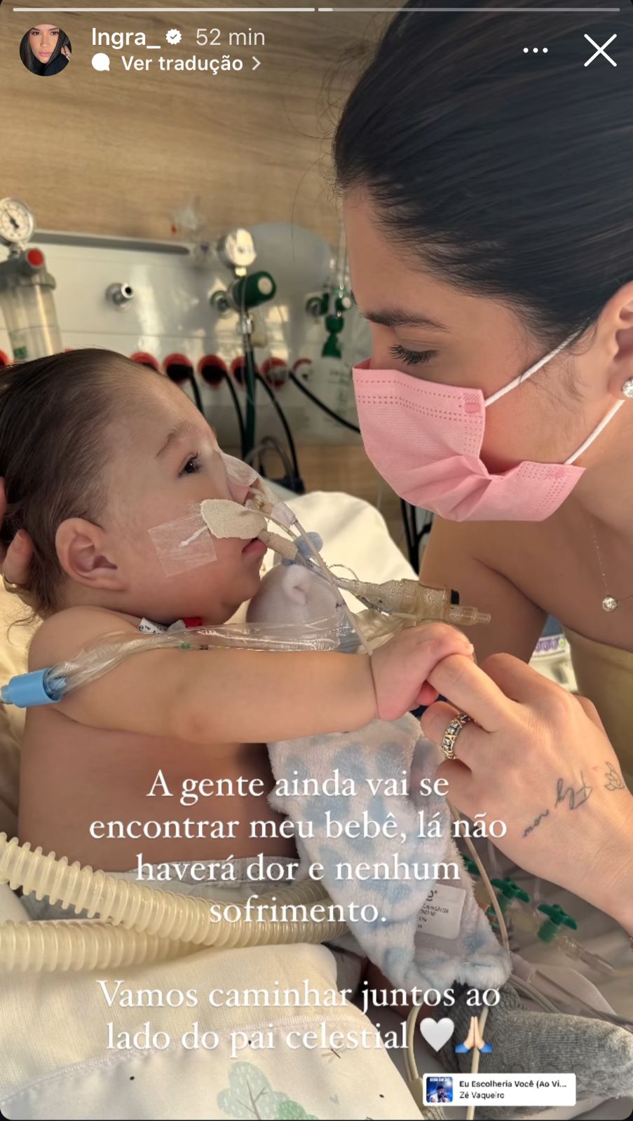 Esposa de Zé Vaqueiro desabafa no dia em que o filho completaria um ano de vida