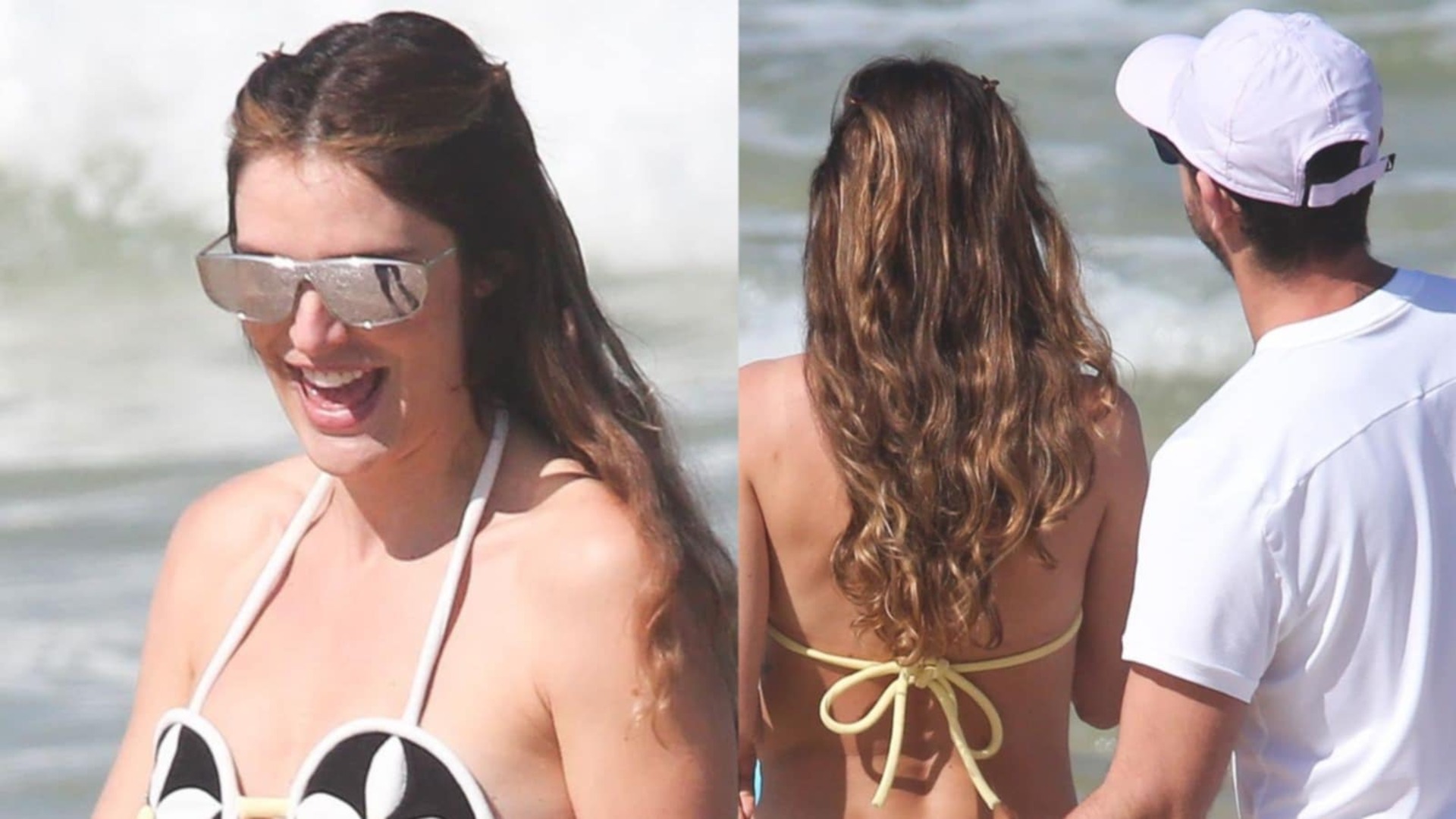Felipe Andreoli tem ‘mão boba’ flagrada em dia na praia com Rafa Brites