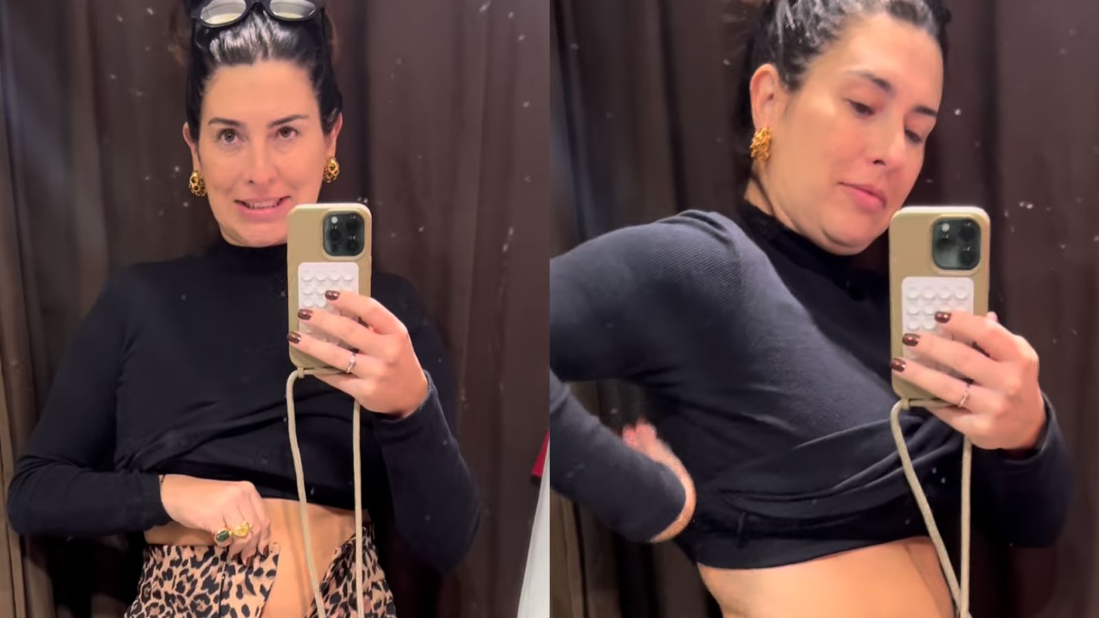 Fernanda Paes Leme exibe corpo real três meses após o nascimento da filha