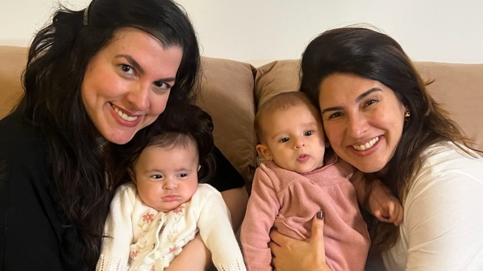 Fernanda Paes Leme mostra encontro da filha com bebê de amiga: ‘Especial’