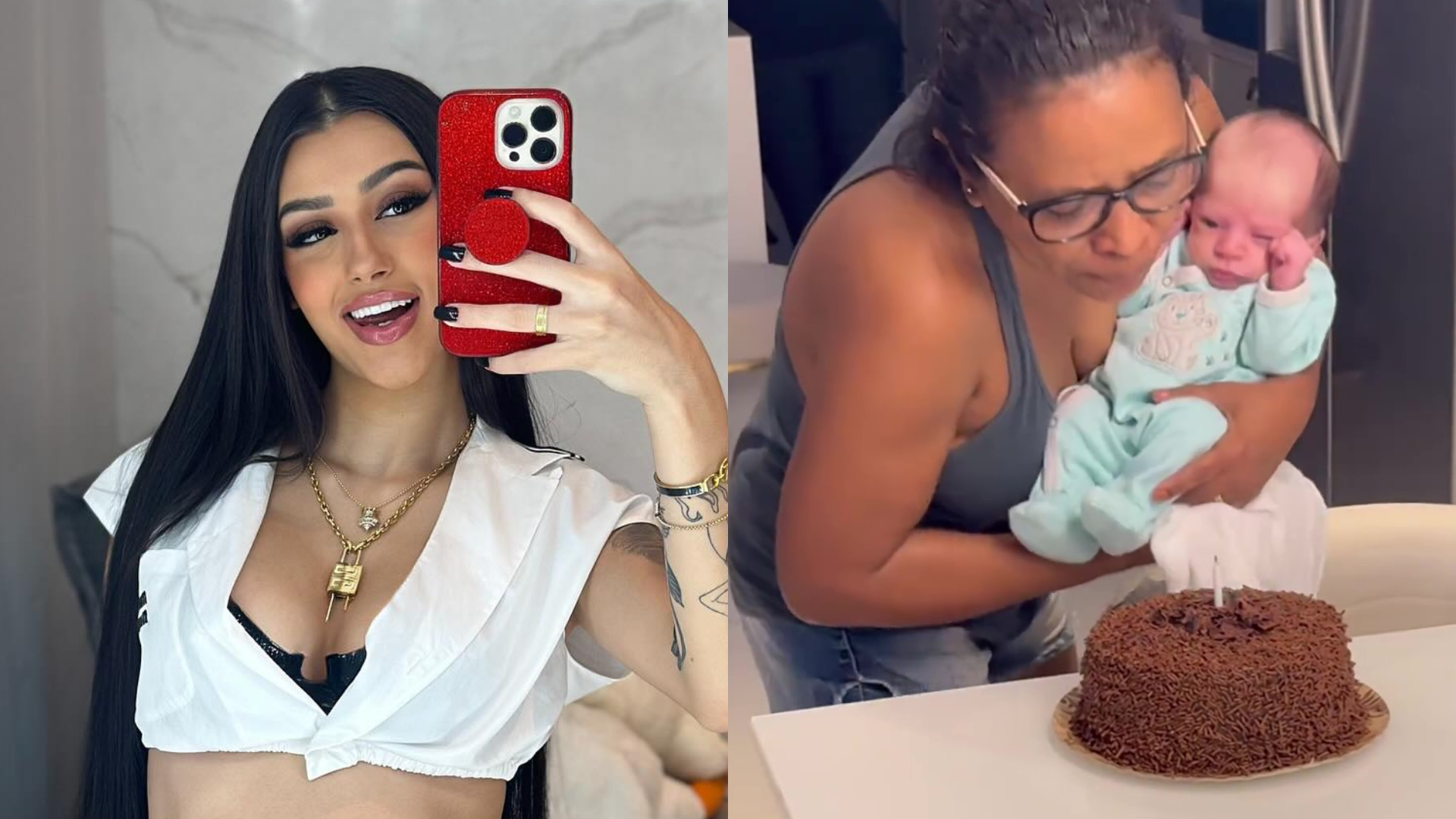 Bia Miranda faz festa surpresa para a babá do filho, antiga babá do marido