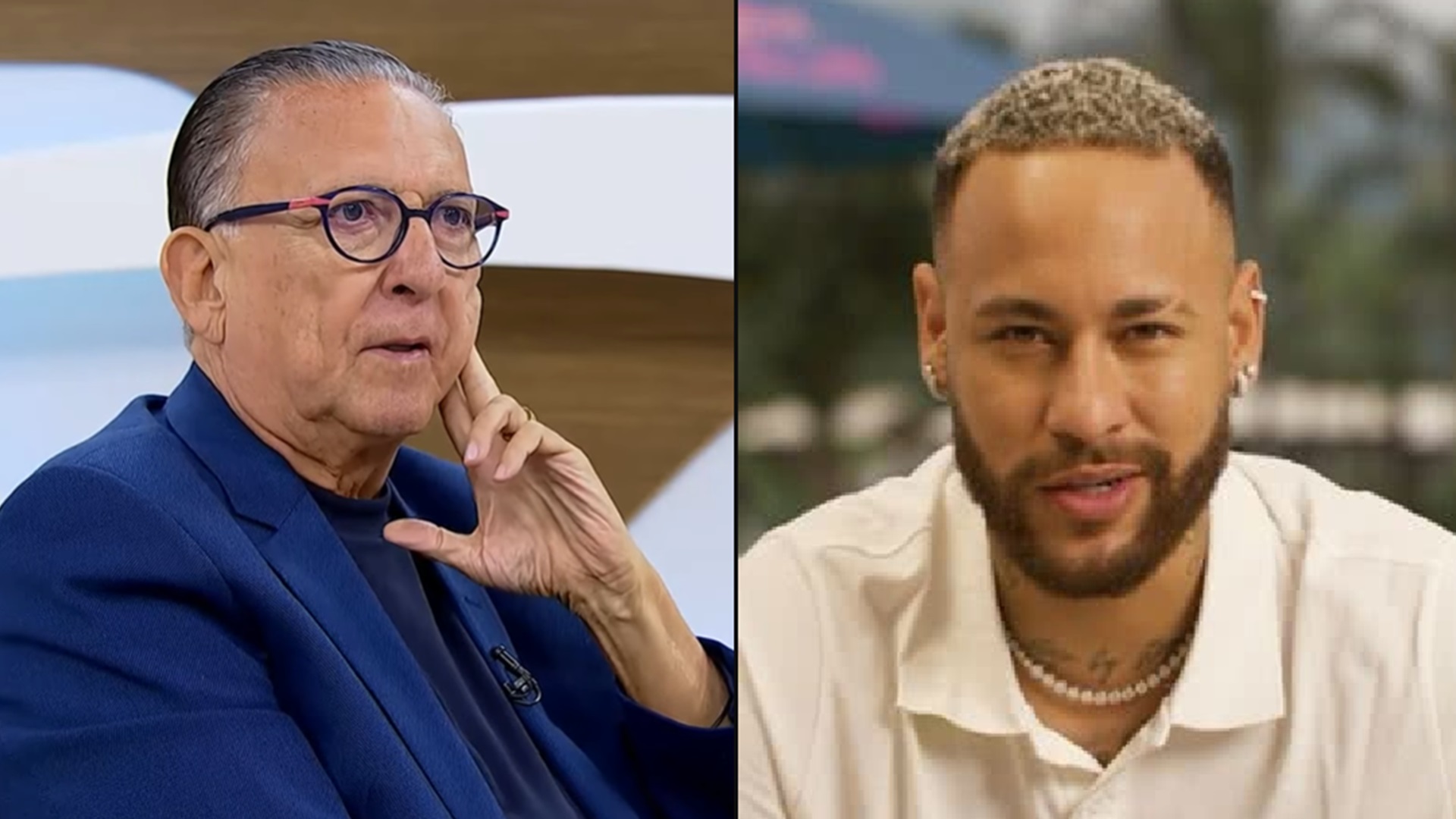 “Talvez não se sinta bem perto de mim”, reflete Galvão Bueno sobre Neymar