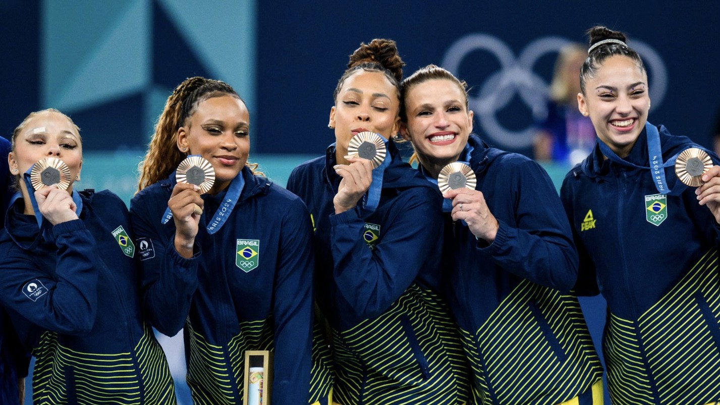 Medalhistas, maquiagem das ginastas brasileiras em Paris chama atenção na web