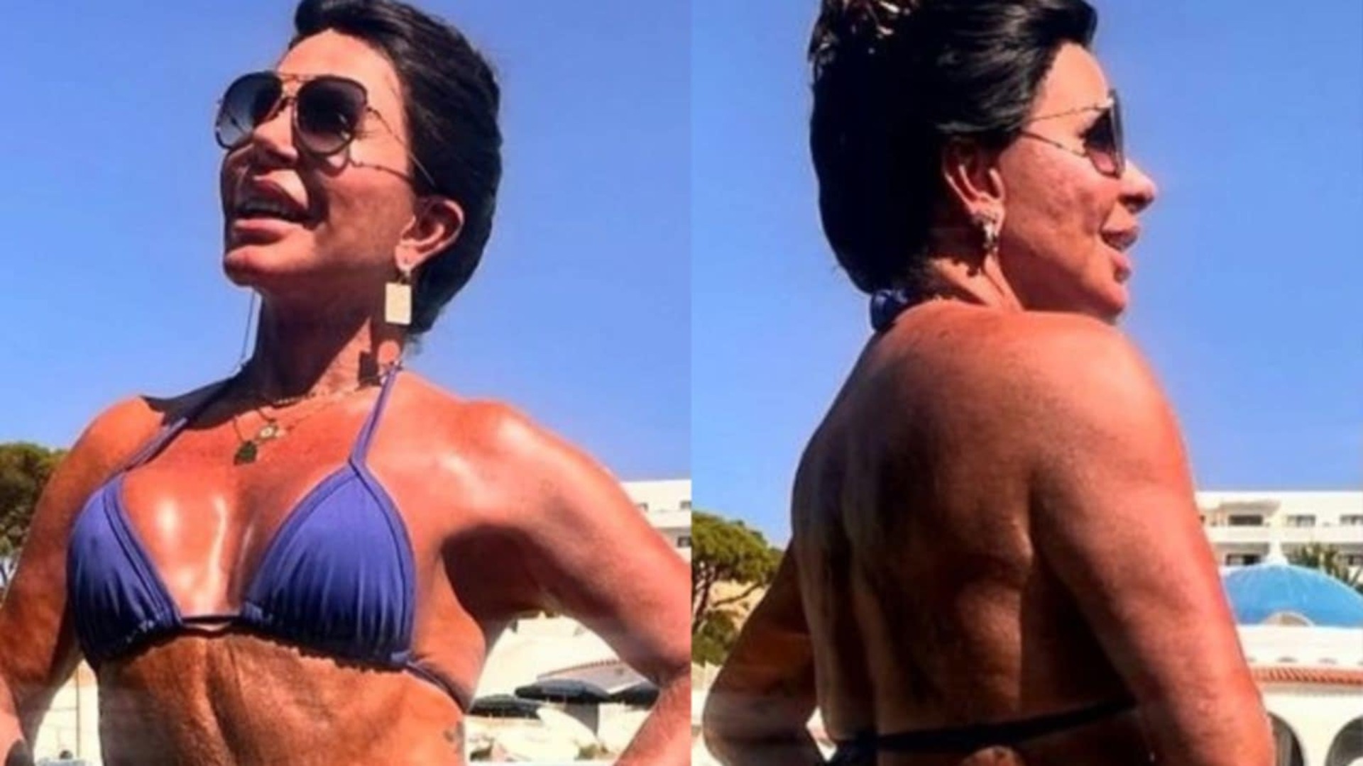 Gretchen humilha ao exibir corpaço na piscina: ‘Foco e determinação’