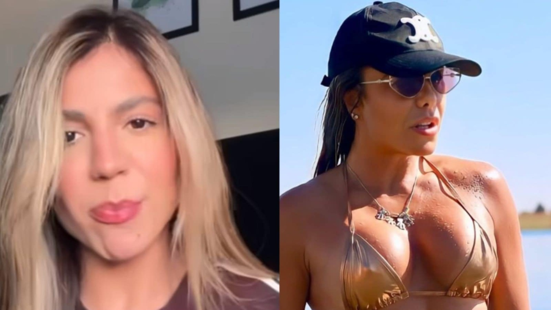 Hariany Almeida reage ao ver Poliana Rocha usando seu biquíni na fazenda