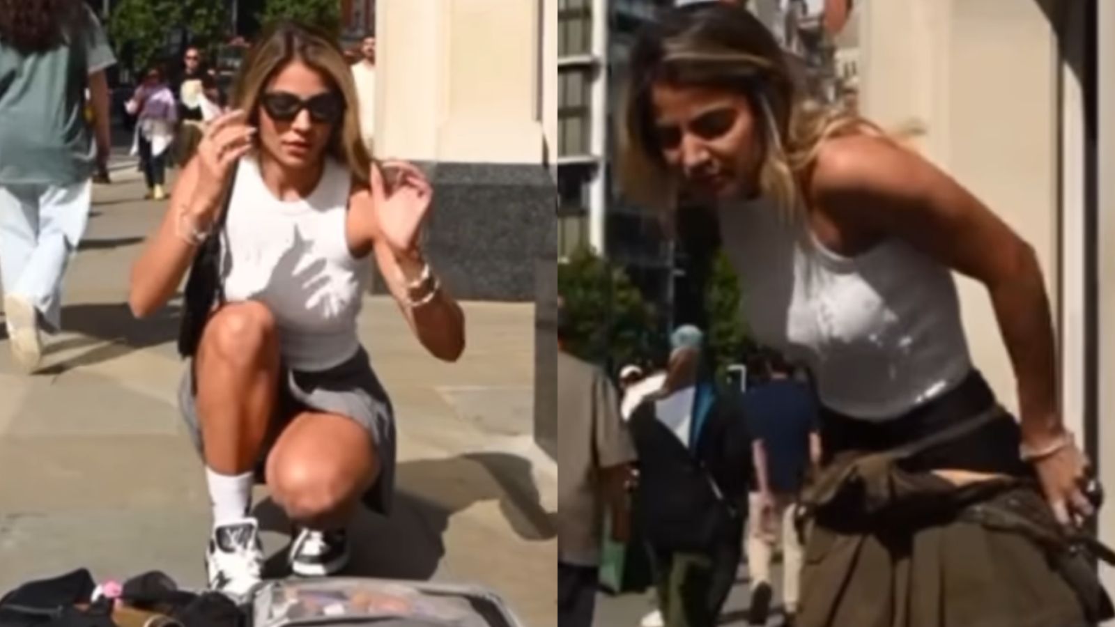 Hariany gera polêmica ao trocar de roupa na rua em Londres: ‘Que mico’