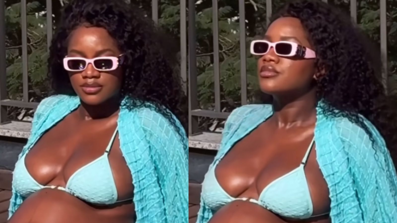 Grávida, Iza esbanja beleza ao exibir barrigão à beira da piscina: ‘Meu talismã’