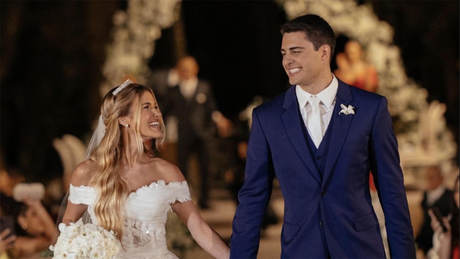 As primeiras fotos oficiais do casamento de Luigi Cesar e Júlia Vieira