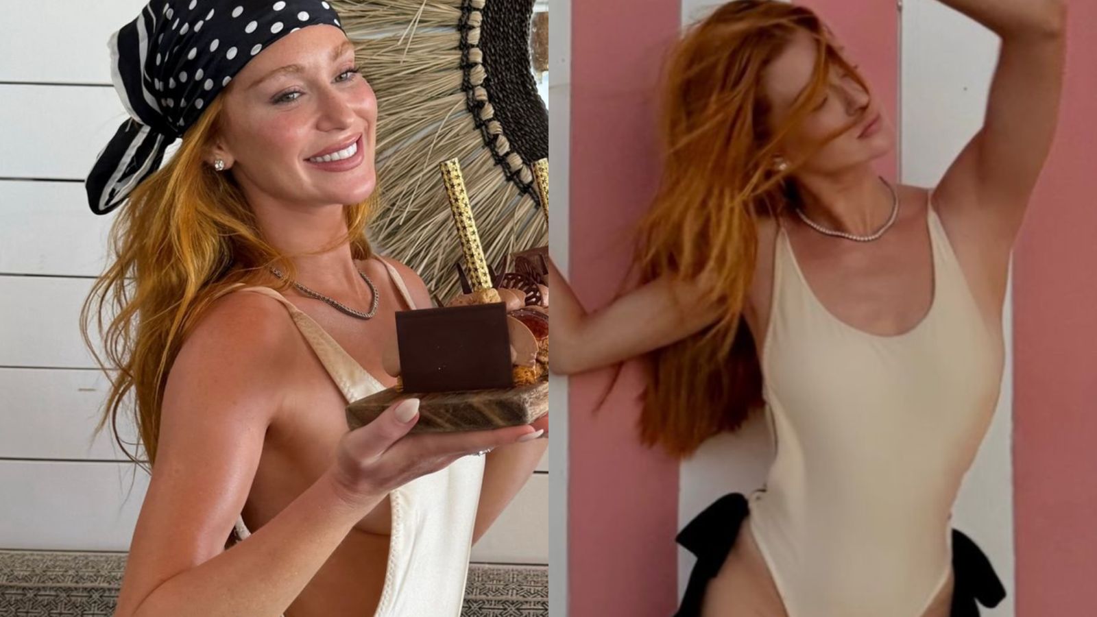 Marina Ruy Barbosa chama atenção com look cavadíssimo em viagem de férias
