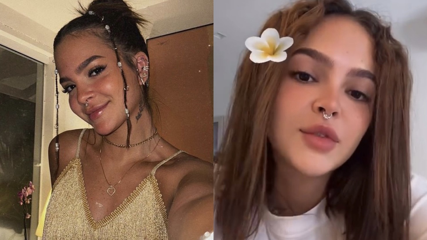 Passando por transição capilar, Mel Maia mostra o cabelo sem finalizar