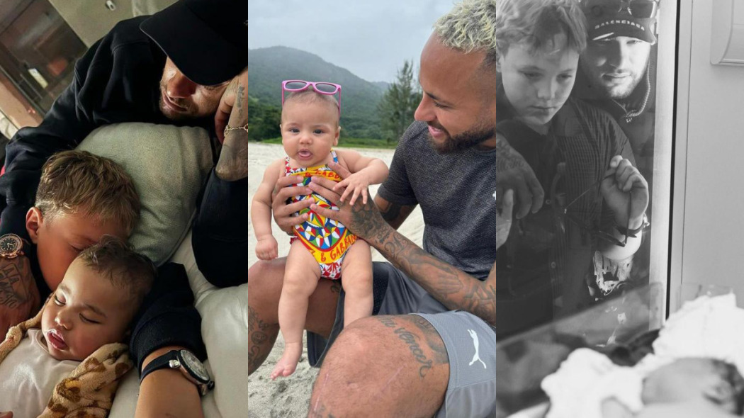 Internautas deixam críticas de lado em postagens fofas de Neymar com os filhos: ‘Amor de um pai’
