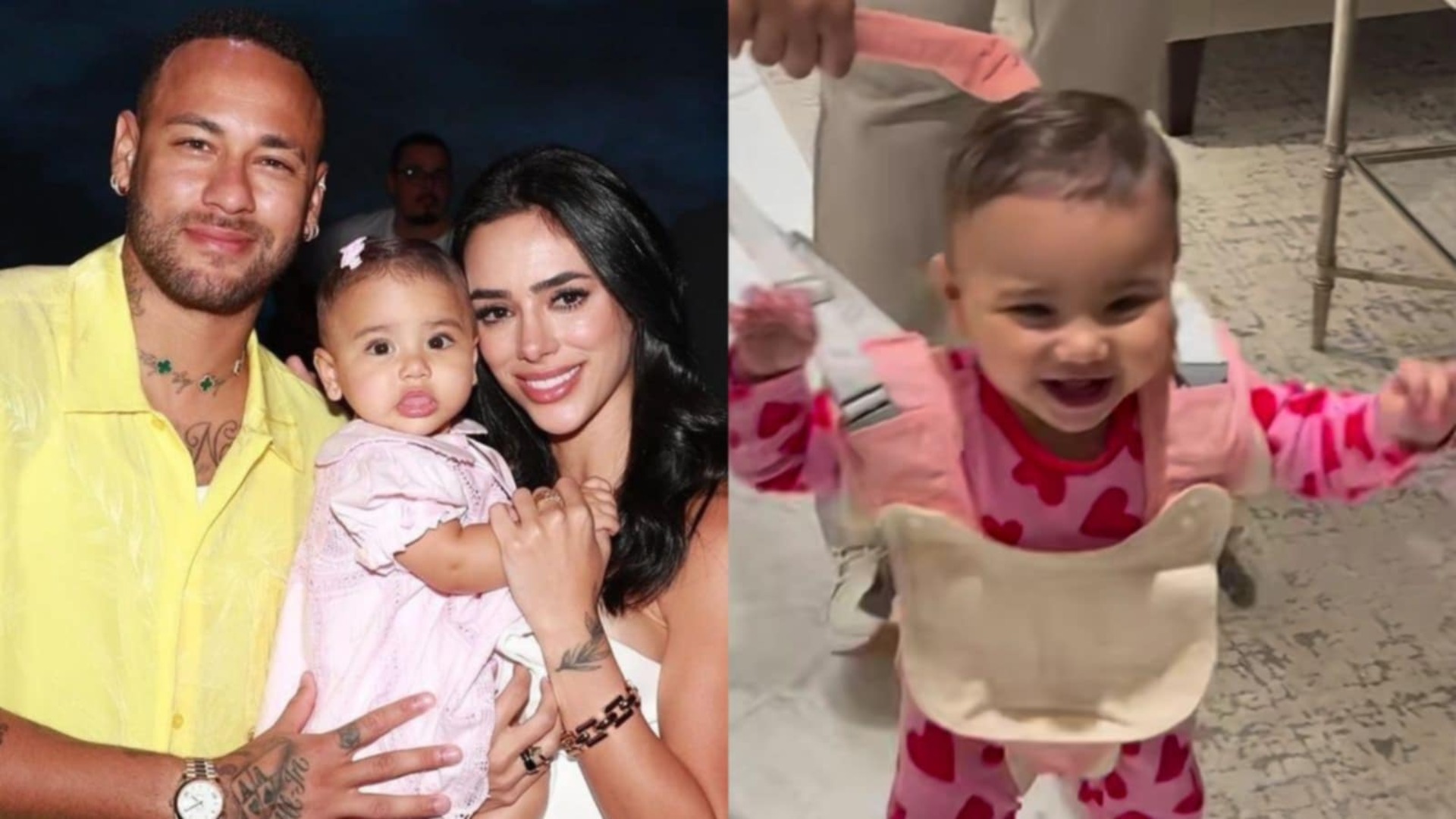 Neymar Jr mostra Mavie andando quase sozinha aos 9 meses