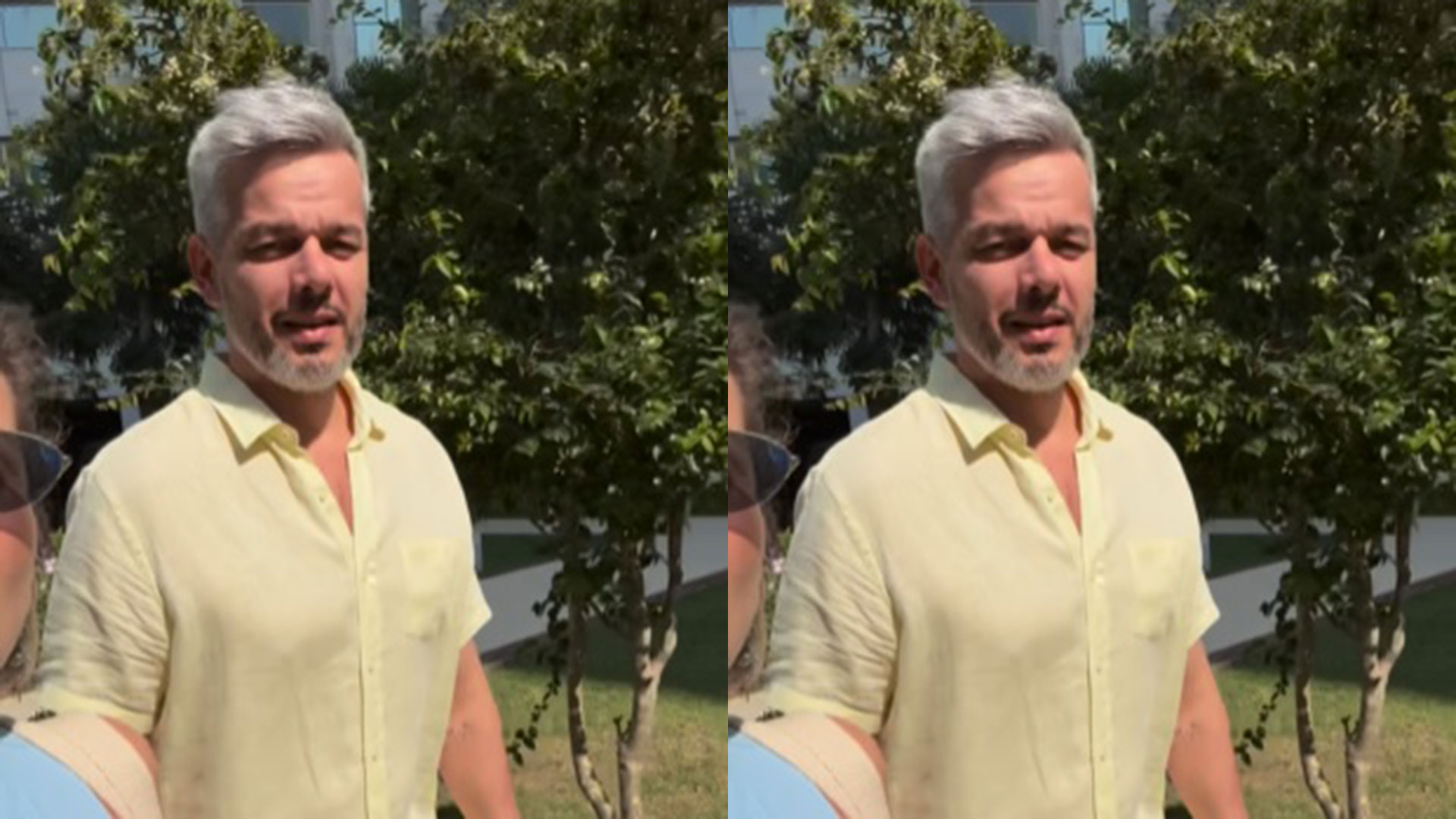 Otaviano Costa faz primeira caminhada em casa após cirurgia de aneurisma