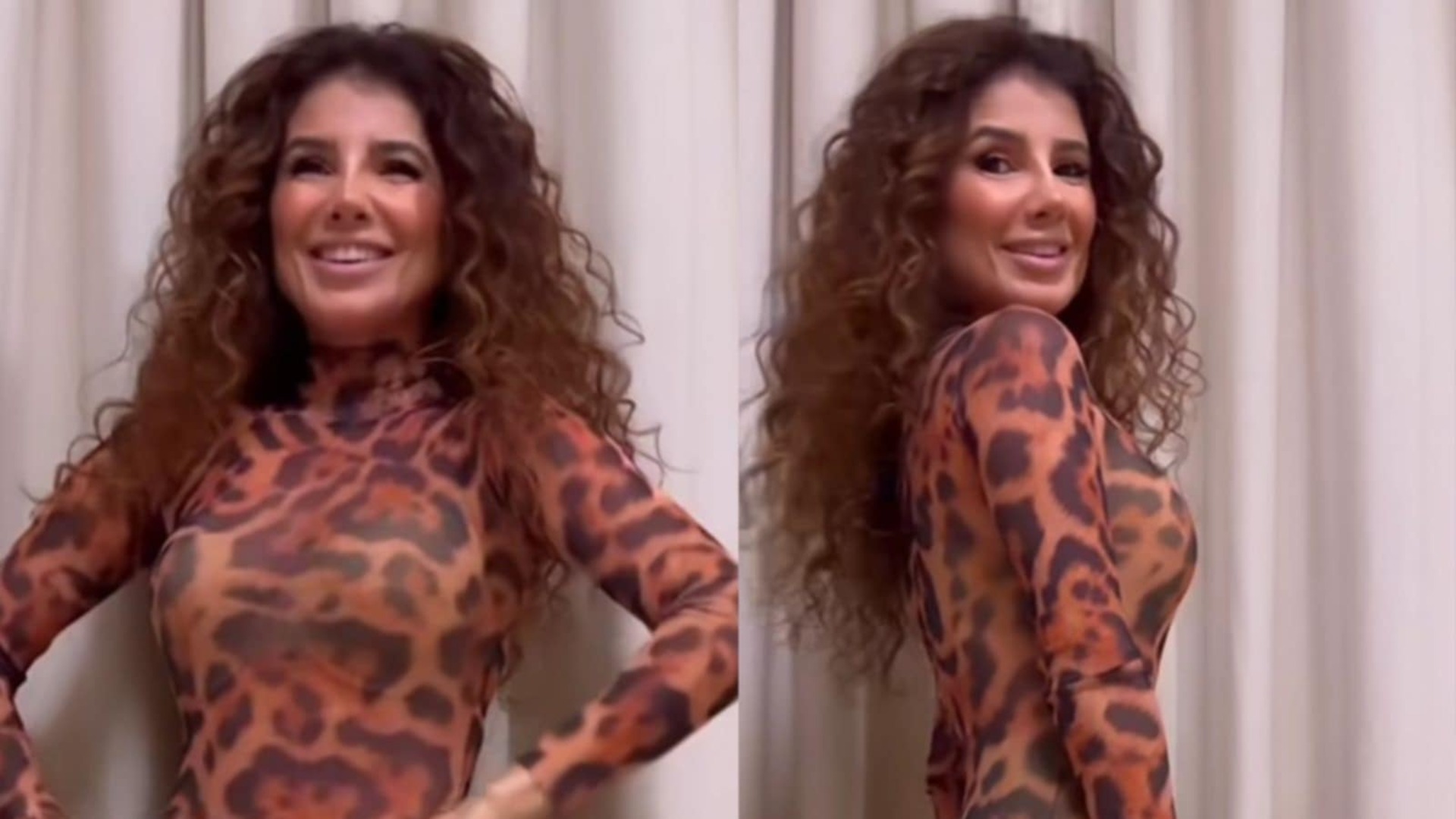 Paula Fernandes causa ao montar look com macacão de onça: ‘Impossível’