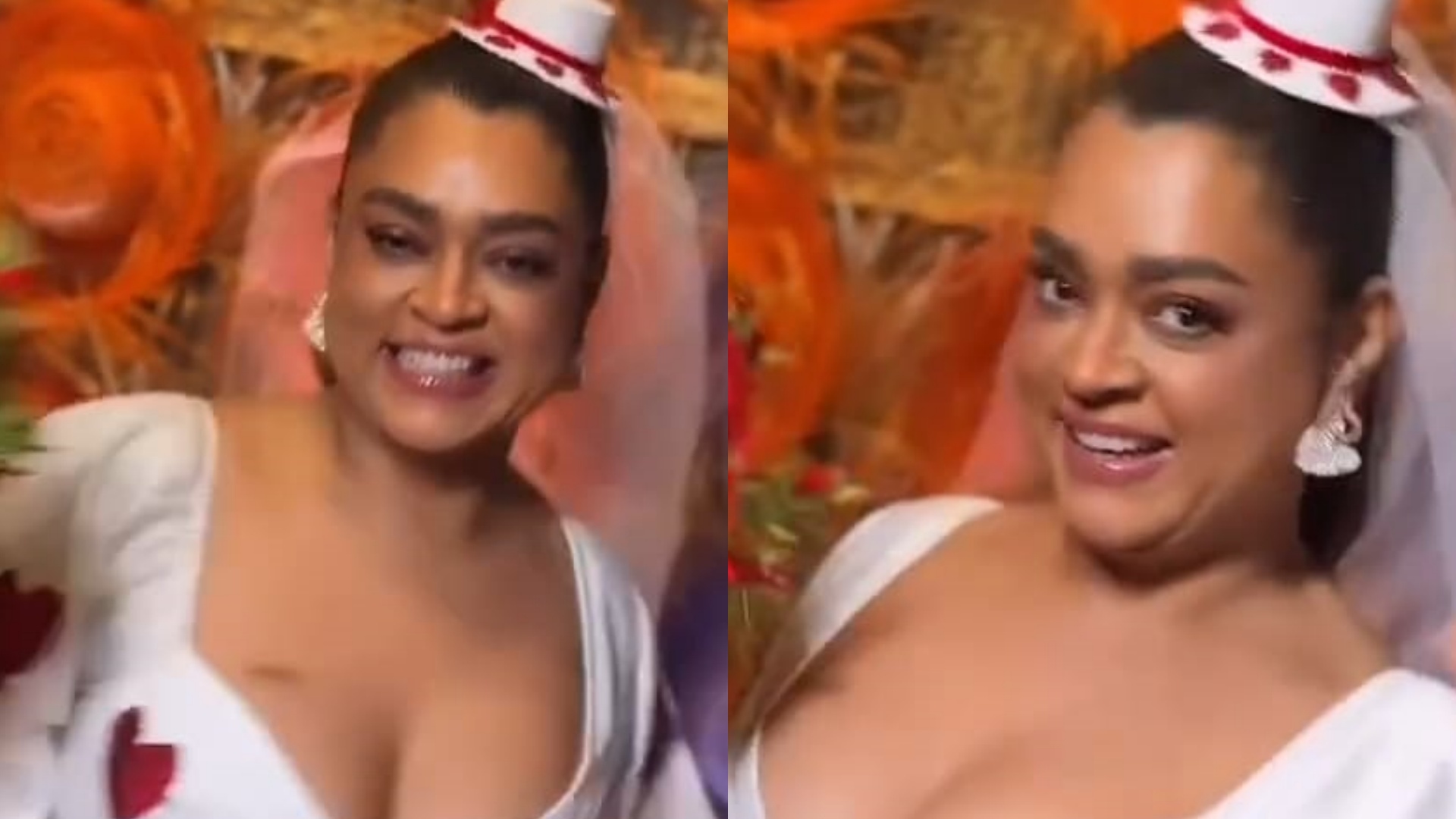 Preta Gil ganha elogios ao surgir de noiva em festa julina: “Amei seu vestido”
