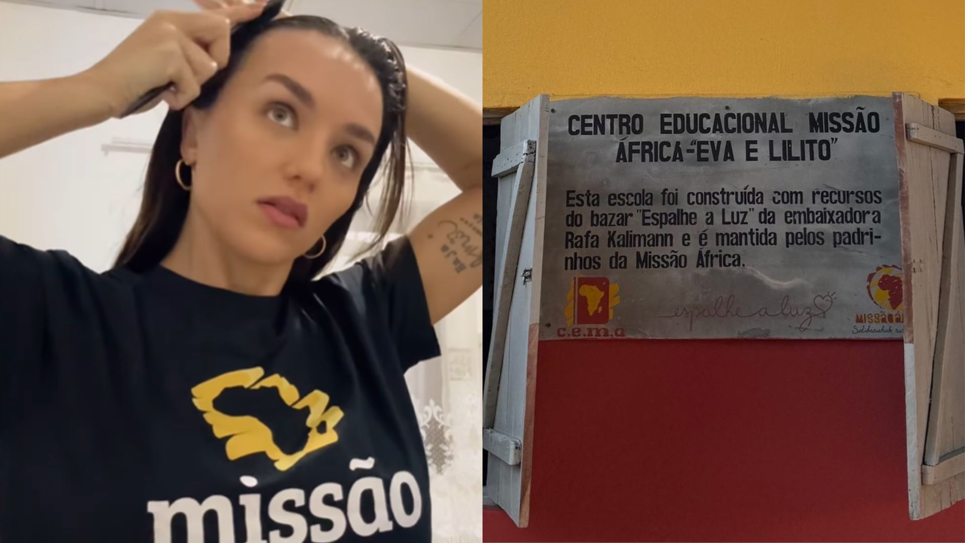 Na África, Rafa Kalimann detalha rotina de missão humanitária: ‘Carinho’