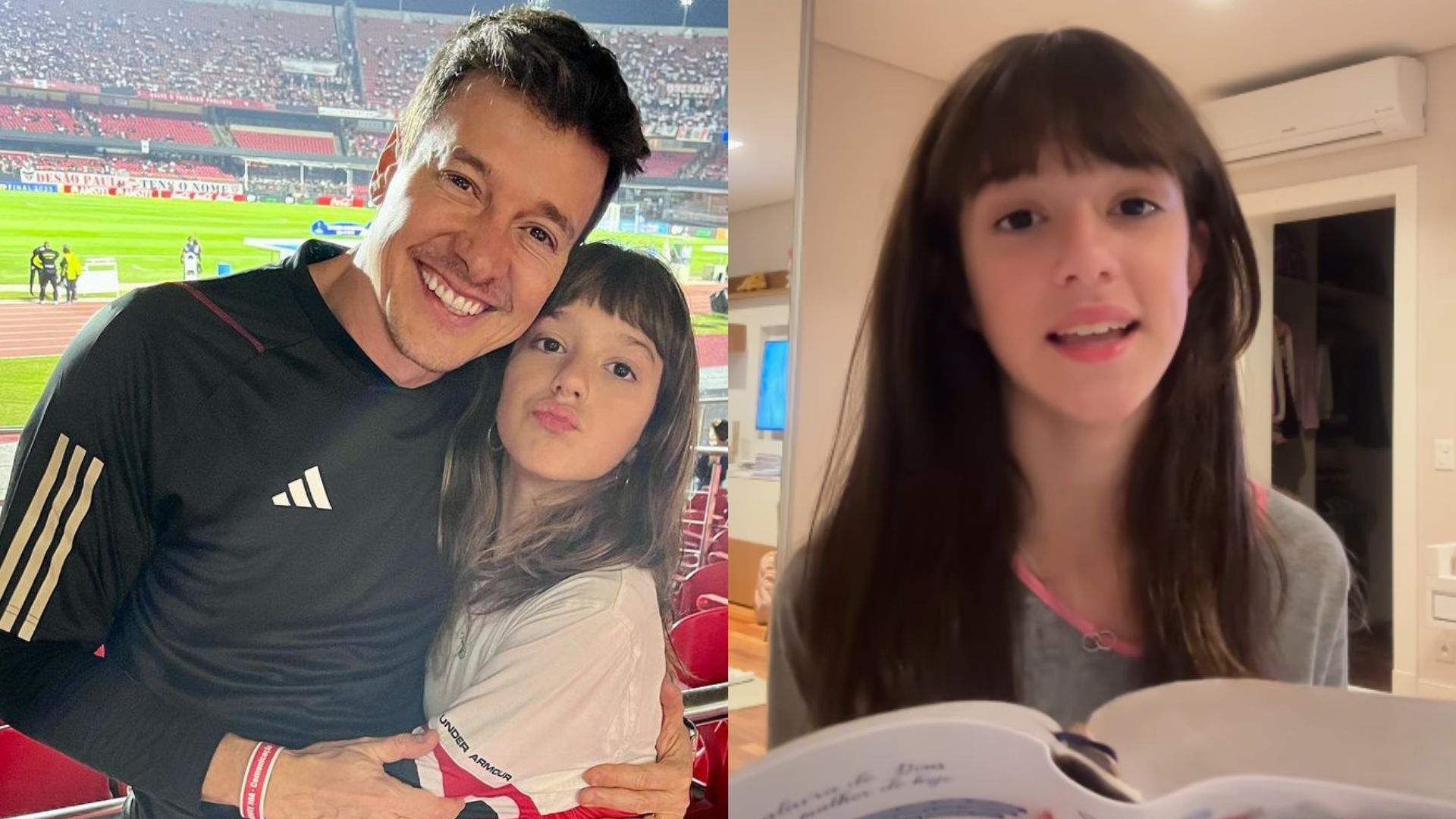 Rodrigo Faro reage a vídeo da filha caçula sobre religiosidade: ‘Orgulhoso’