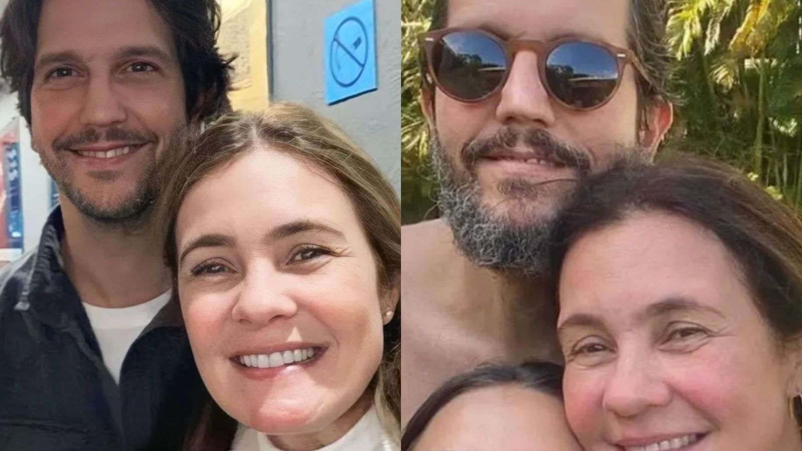 Vladimir Brichta aparece em foto rara com o enteado, filho de Adriana Esteves