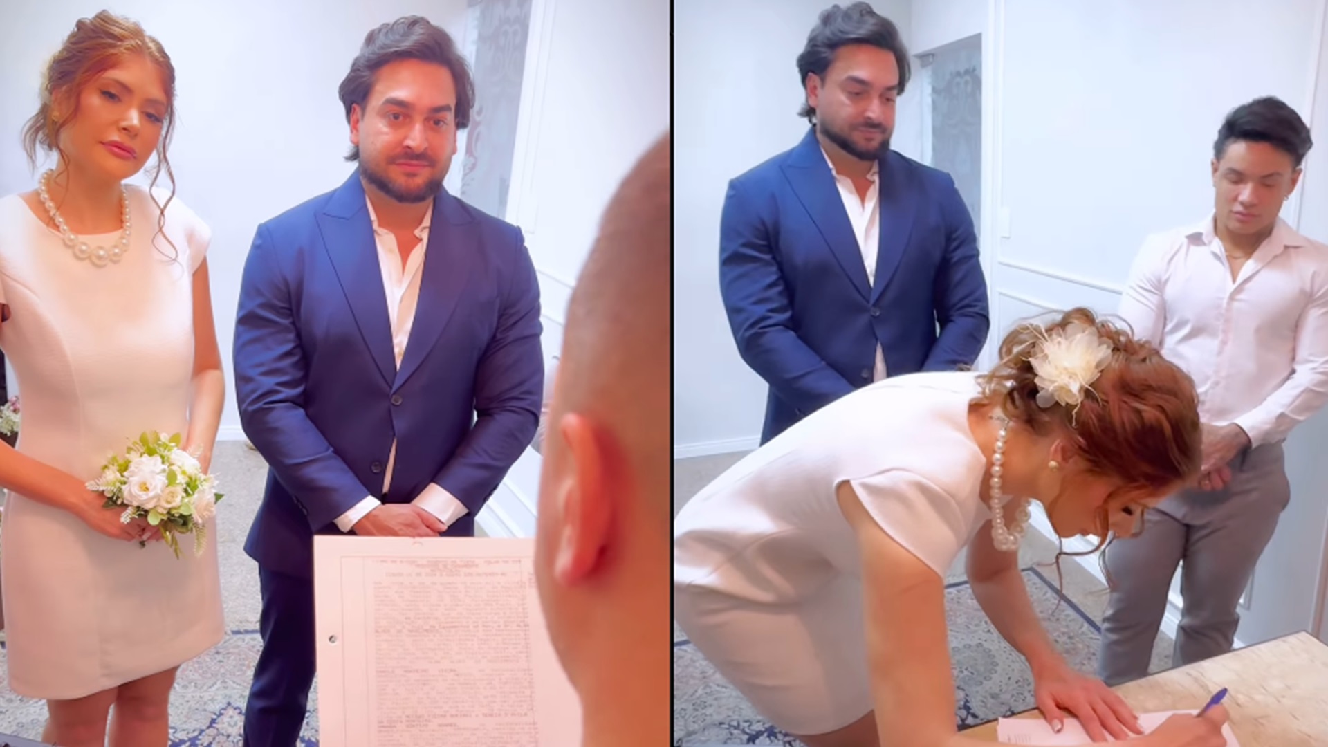 Ex-BBB Amanda Gontijo oficializa casamento com cirurgião plástico no civil