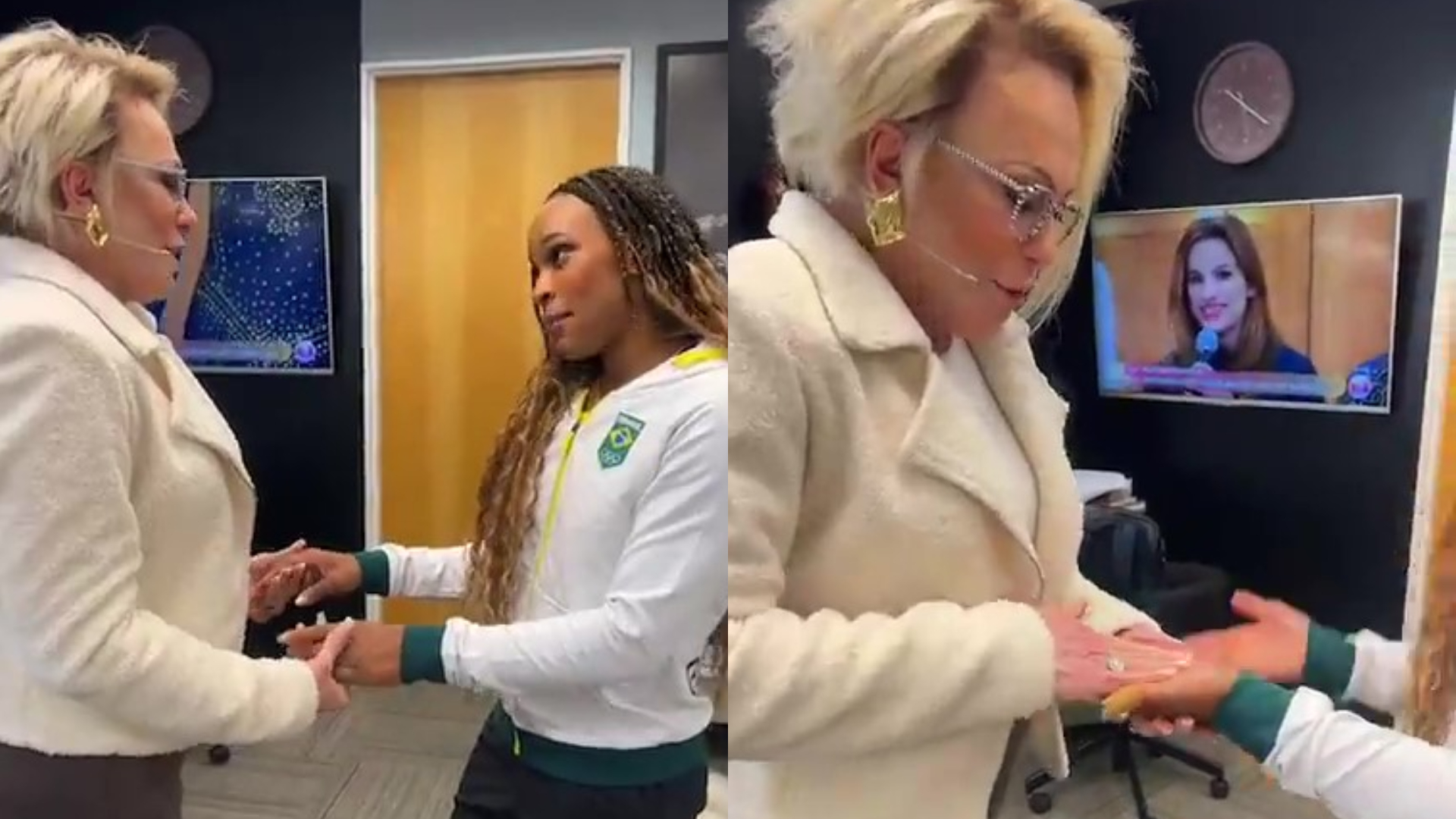 Detalhe nas mãos de Rebeca Andrade chama atenção de Ana Maria Braga