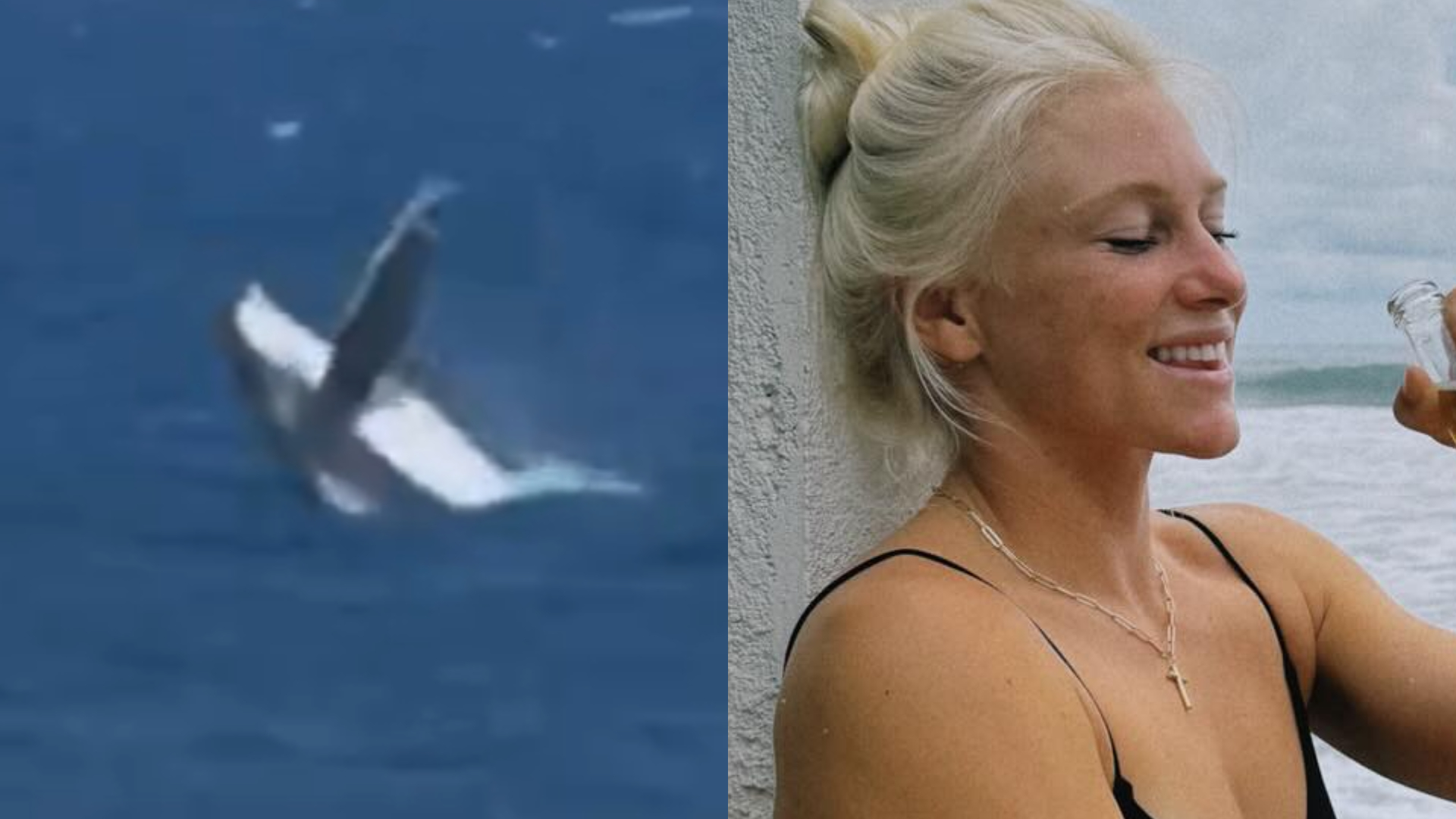 Baleia rouba a cena em bateria de surfista brasileira nas Olimpíadas