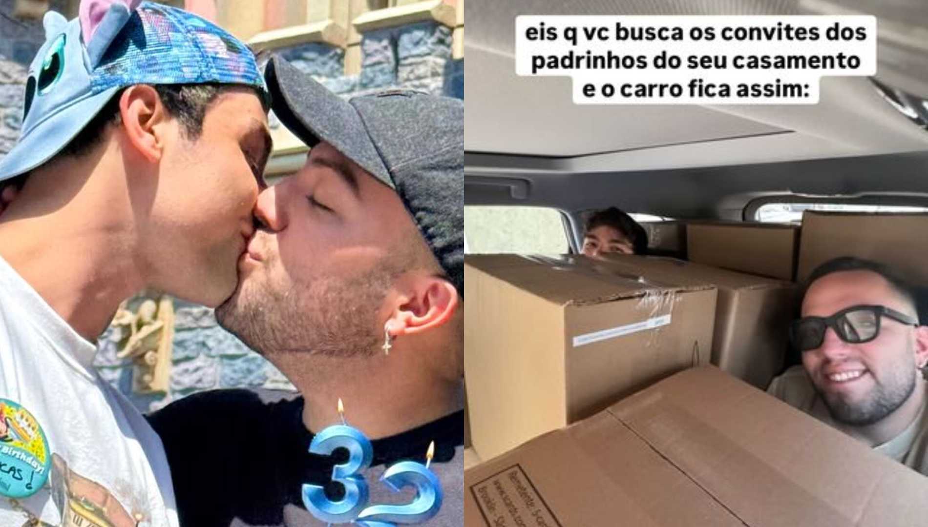 Tamanho do convite de casamento de Lucas Rangel surpreende: ‘Micro-ondas?’