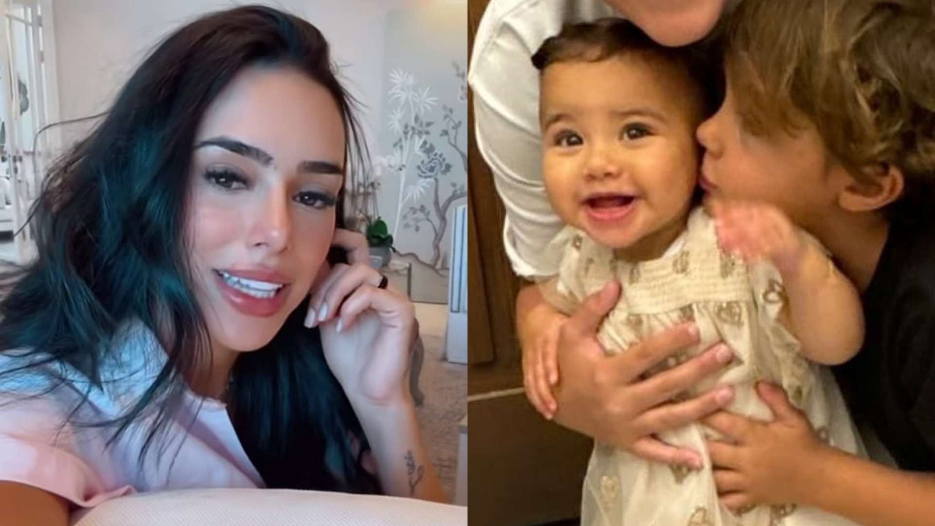 Bruna Biancardi mostra Mavie com Davi Lucca e Valentin, filhos de Carol Dantas