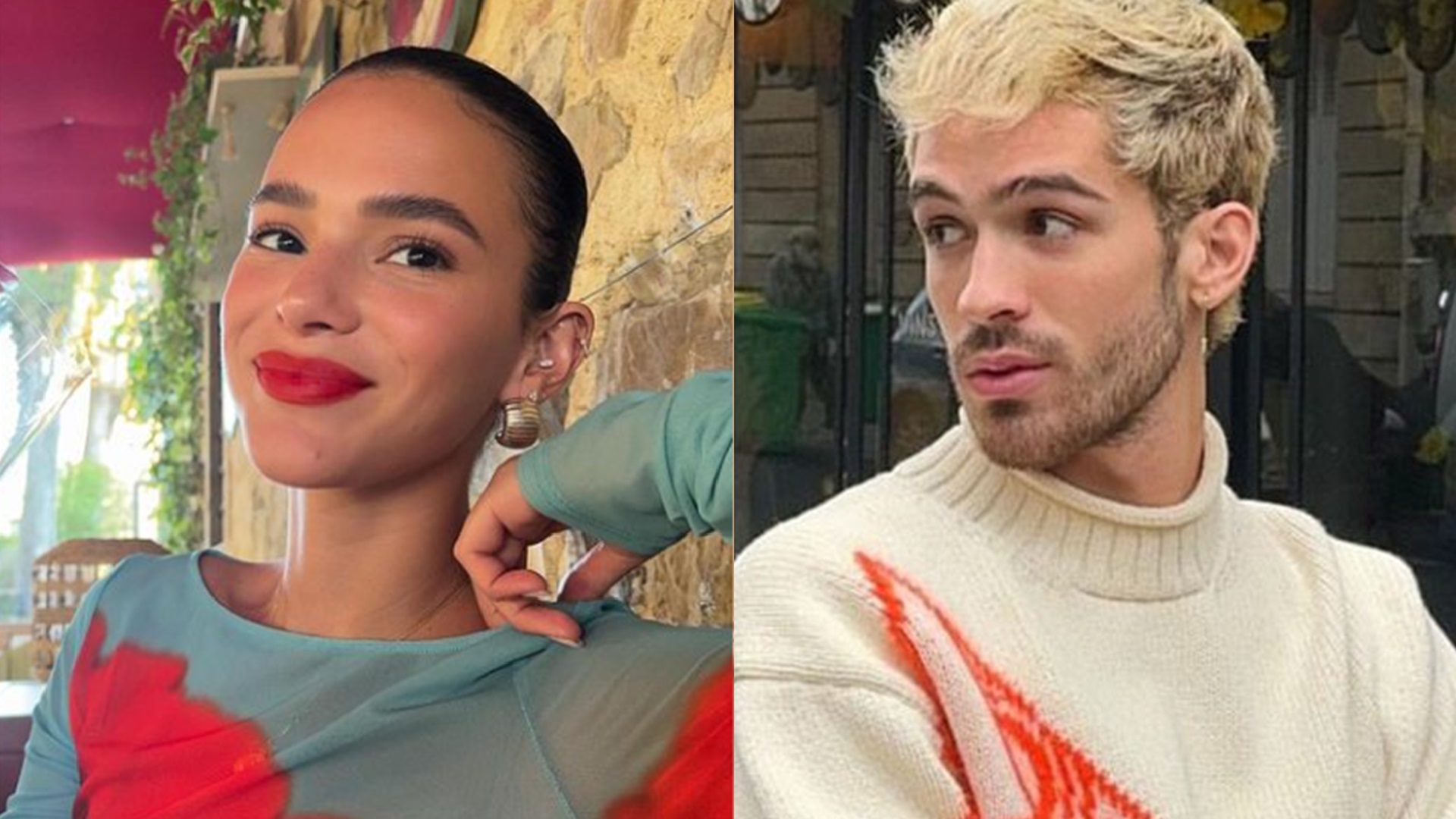 Bruna Marquezine posta clique em que aparece aos beijos com João Guilherme