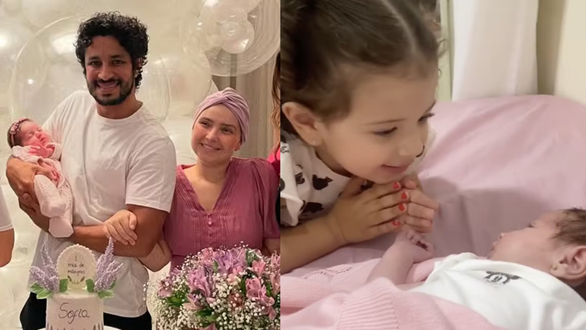 Camila Campos celebra o primeiro mês de sua filha com Léo Zagueiro