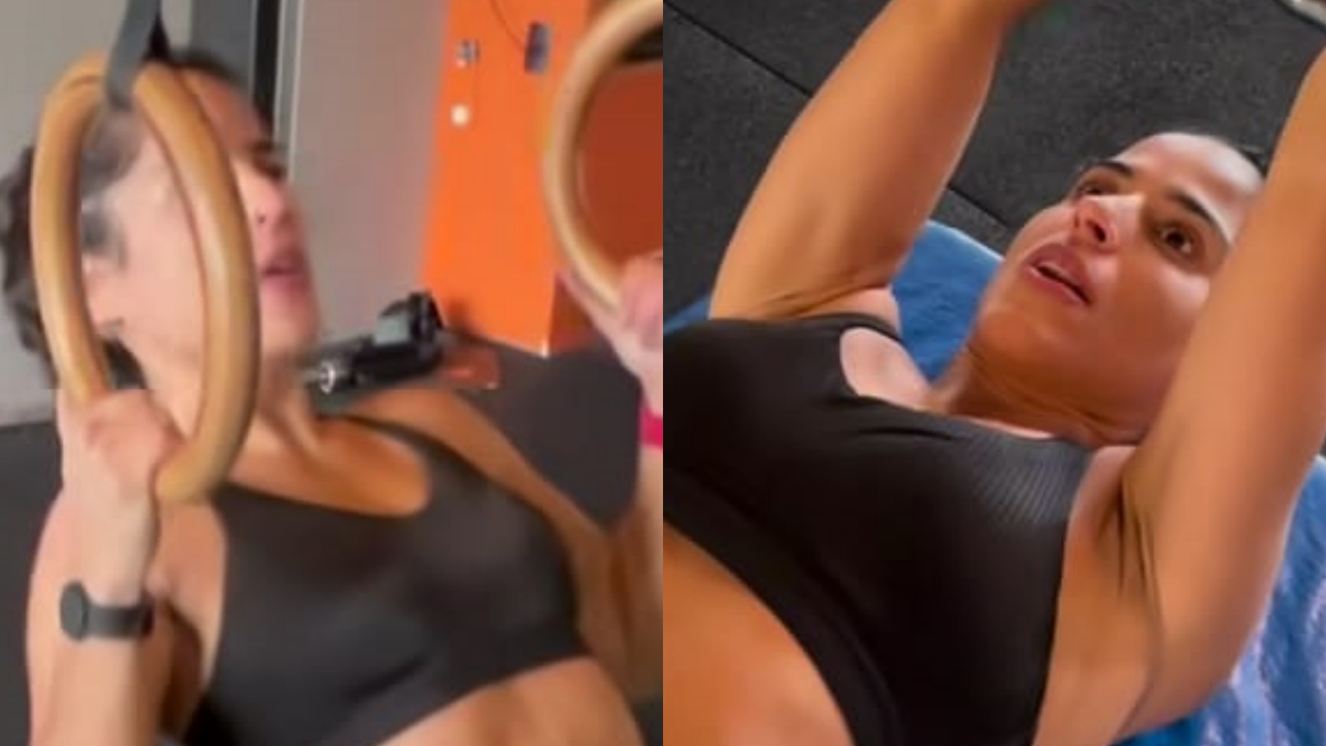 Camilla Camargo exibe abdômen definido em treino na academia