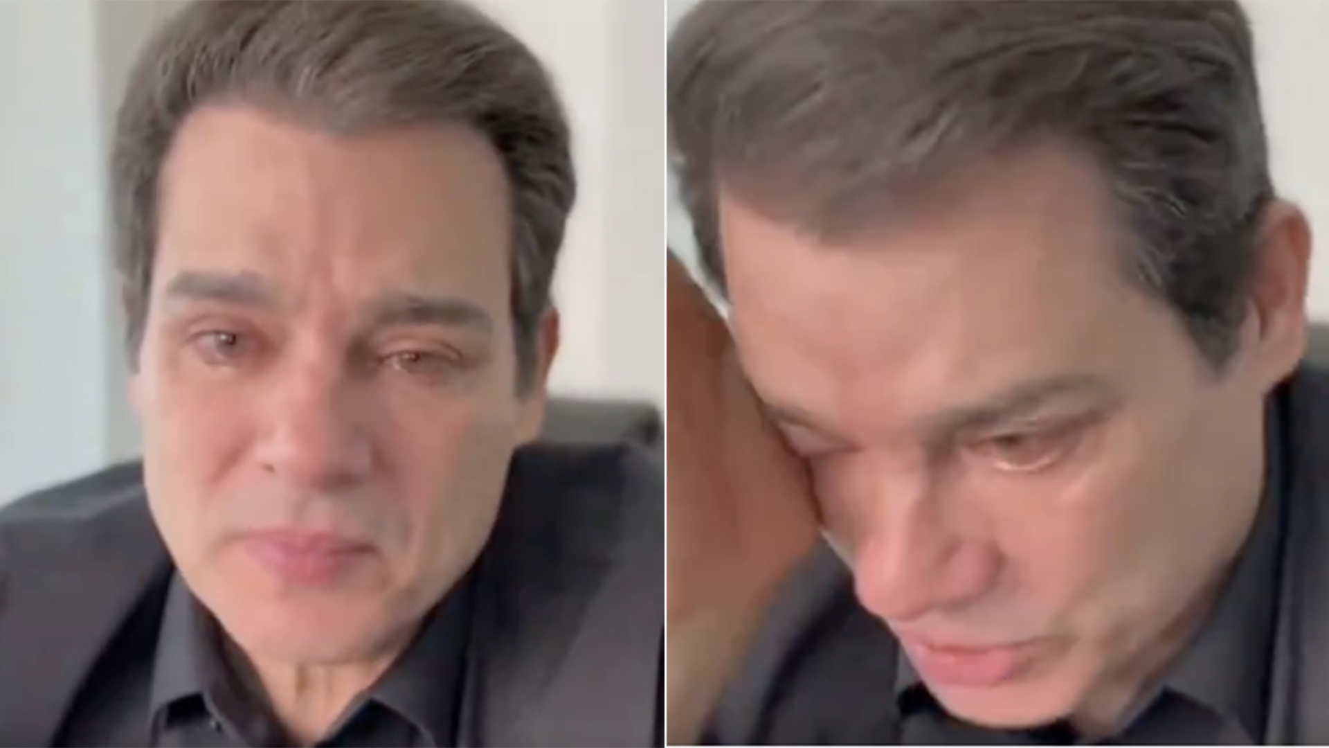 Celso Portiolli fica aos prantos ao falar da morte de Silvio Santos