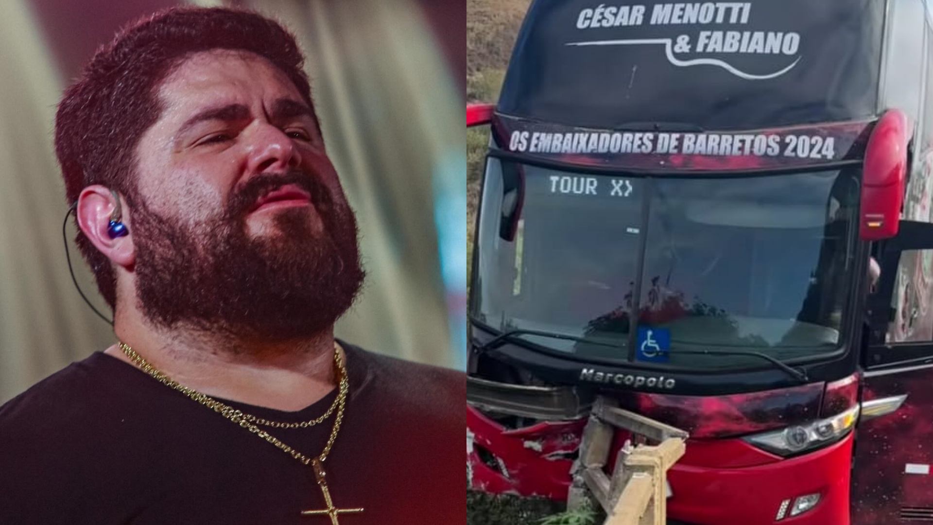 Cesar Menotti faz agradecimento após acidente com ônibus: “Livramento”
