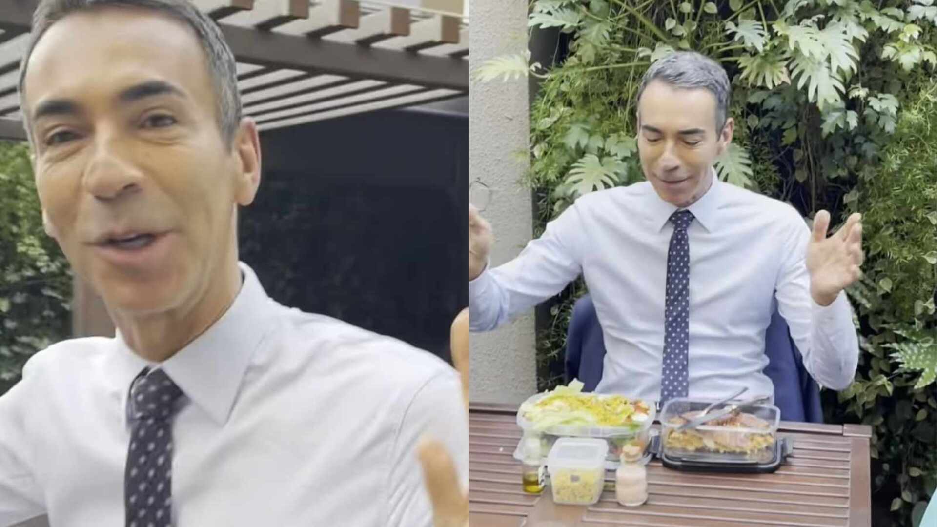 Cesar Tralli revela onde come sua marmita na Globo: ‘Gosto demais’