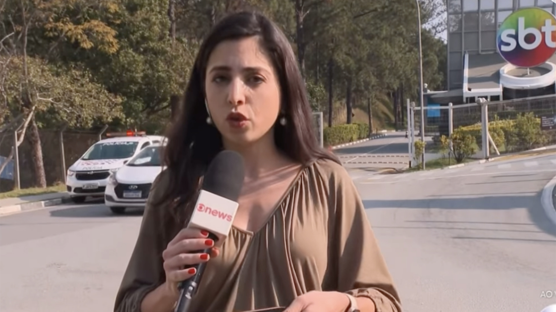 Atitude de funcionário do SBT com a equipe da Globo chama a atenção